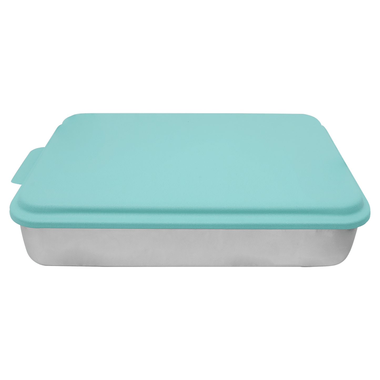 9" x 13" Aluminum Cake Pan with Teal Lid