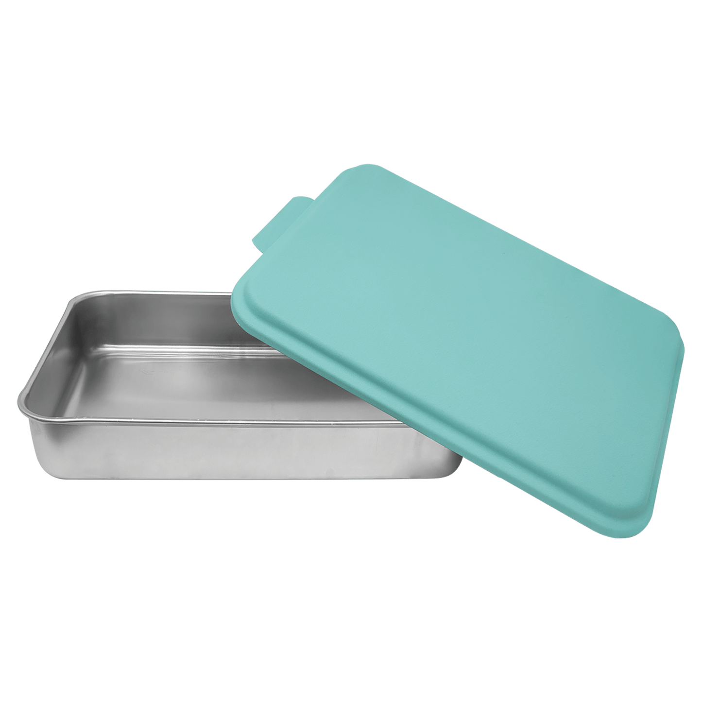 9" x 13" Aluminum Cake Pan with Teal Lid