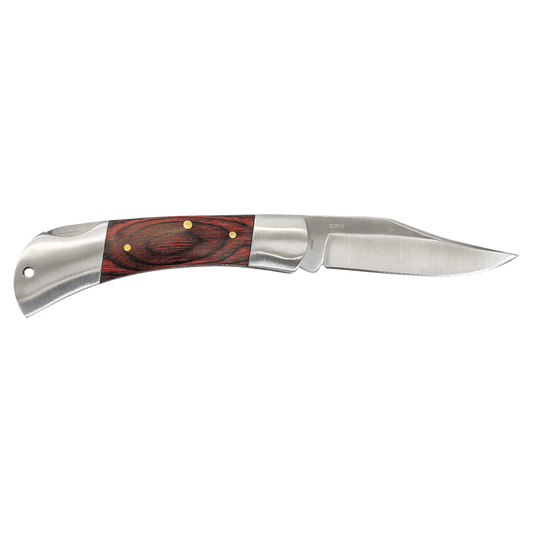 Personalized Bison River 3 1/2" Wood Folding Knife