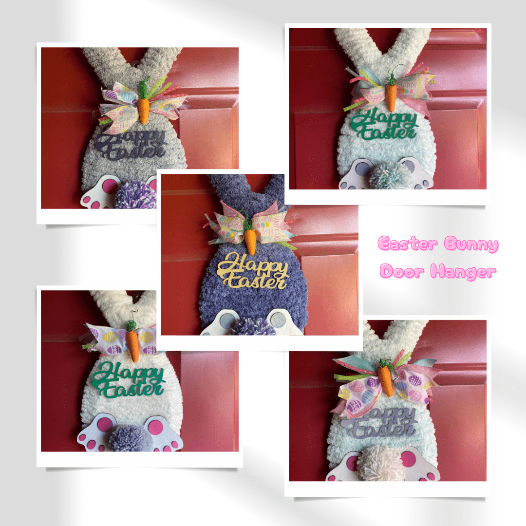 Fluffy Bunny Door Charm – Lilac Glitterhop