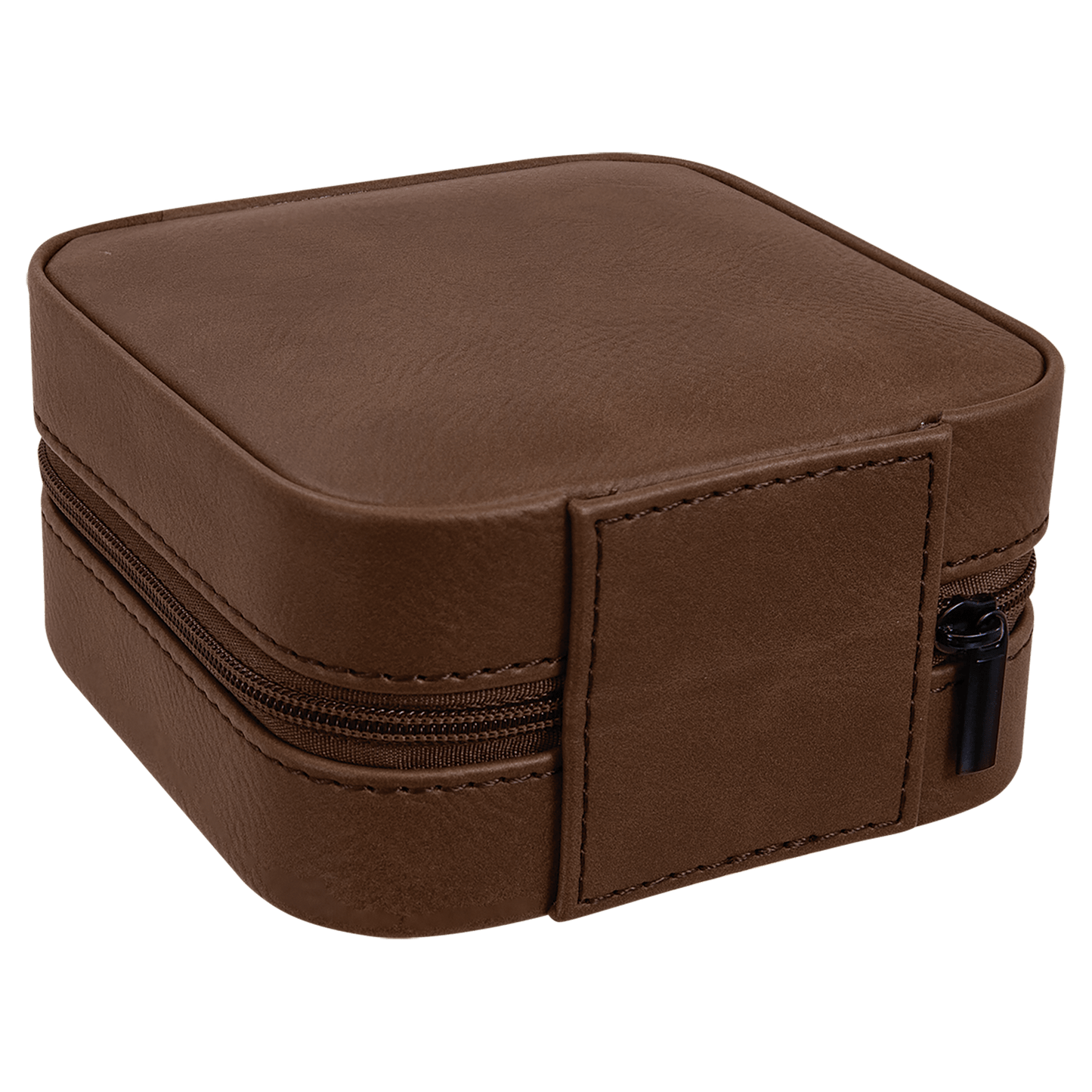 EngraveElite Vegan Leather Travel Jewelry Box - Black, Dark Brown