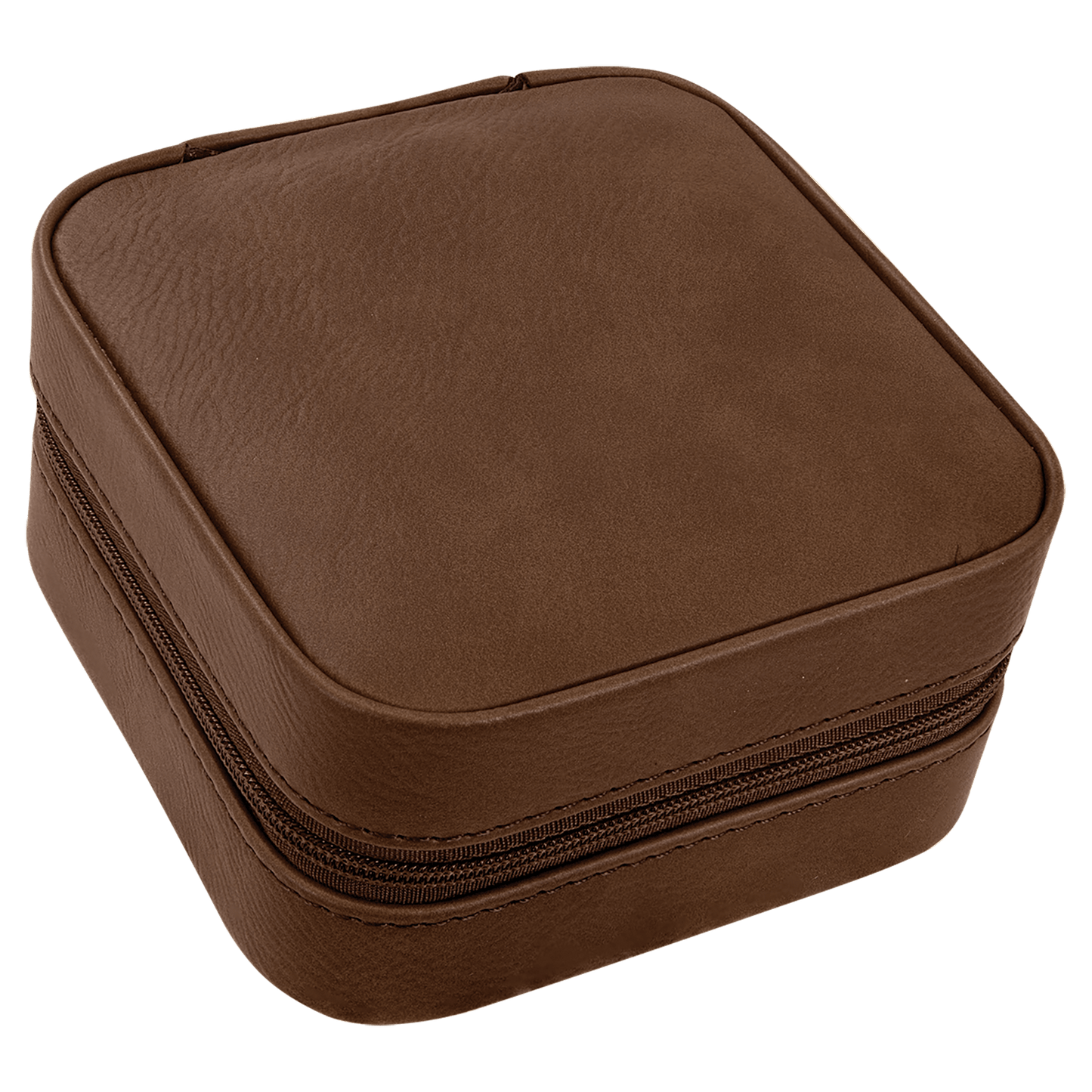 EngraveElite Vegan Leather Travel Jewelry Box - Black, Dark Brown