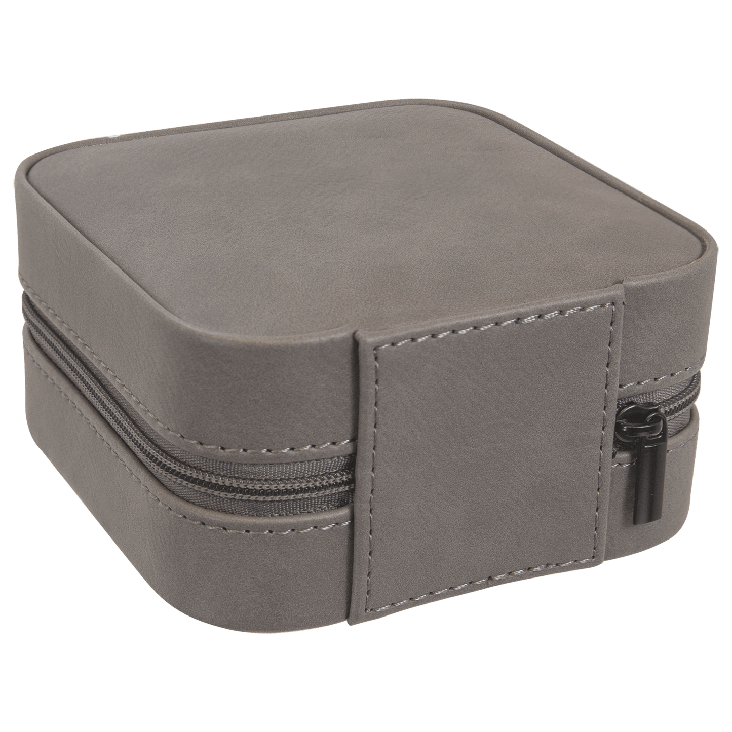 EngraveElite Vegan Leather Travel Jewelry Box - Black, Gray
