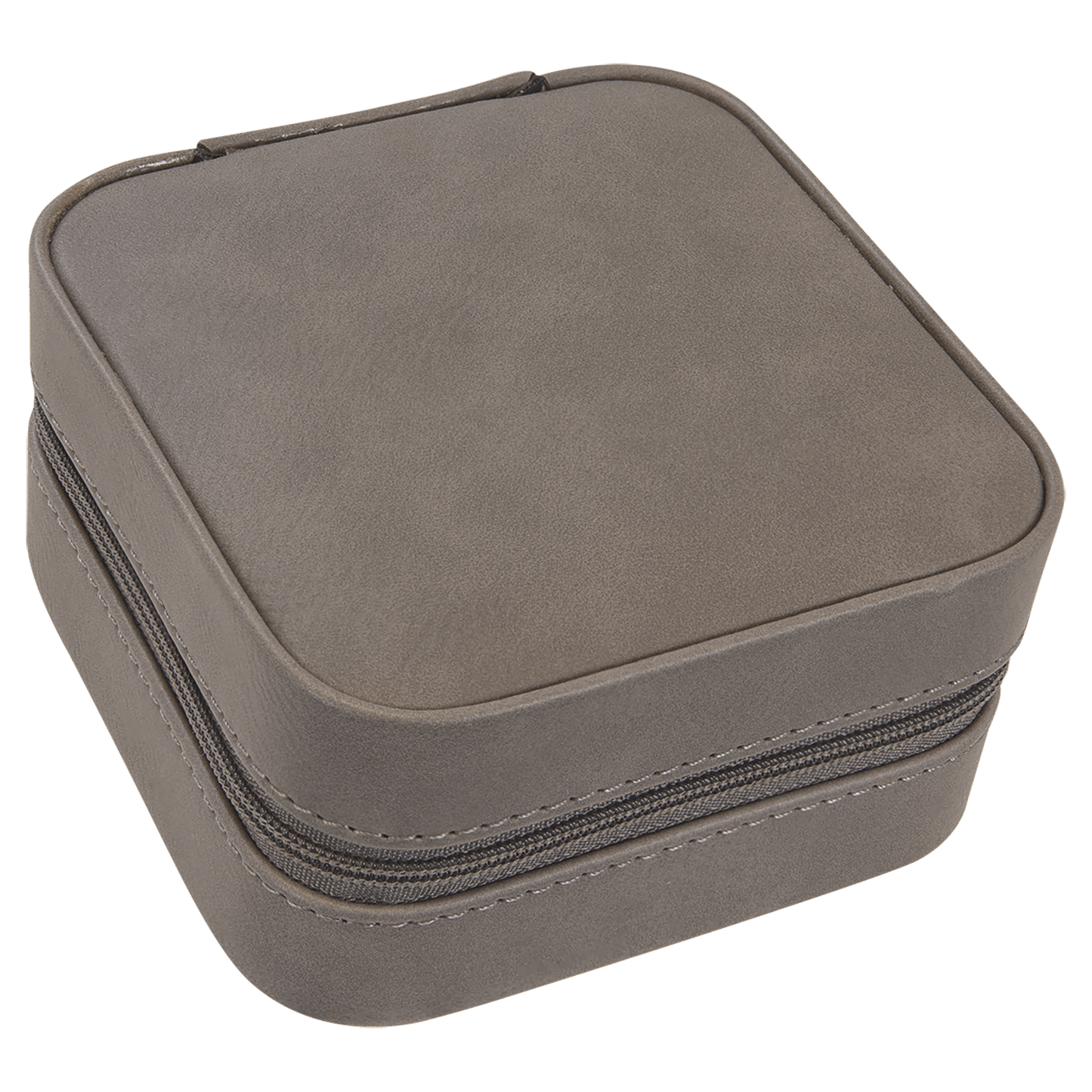 EngraveElite Vegan Leather Travel Jewelry Box - Black, Gray