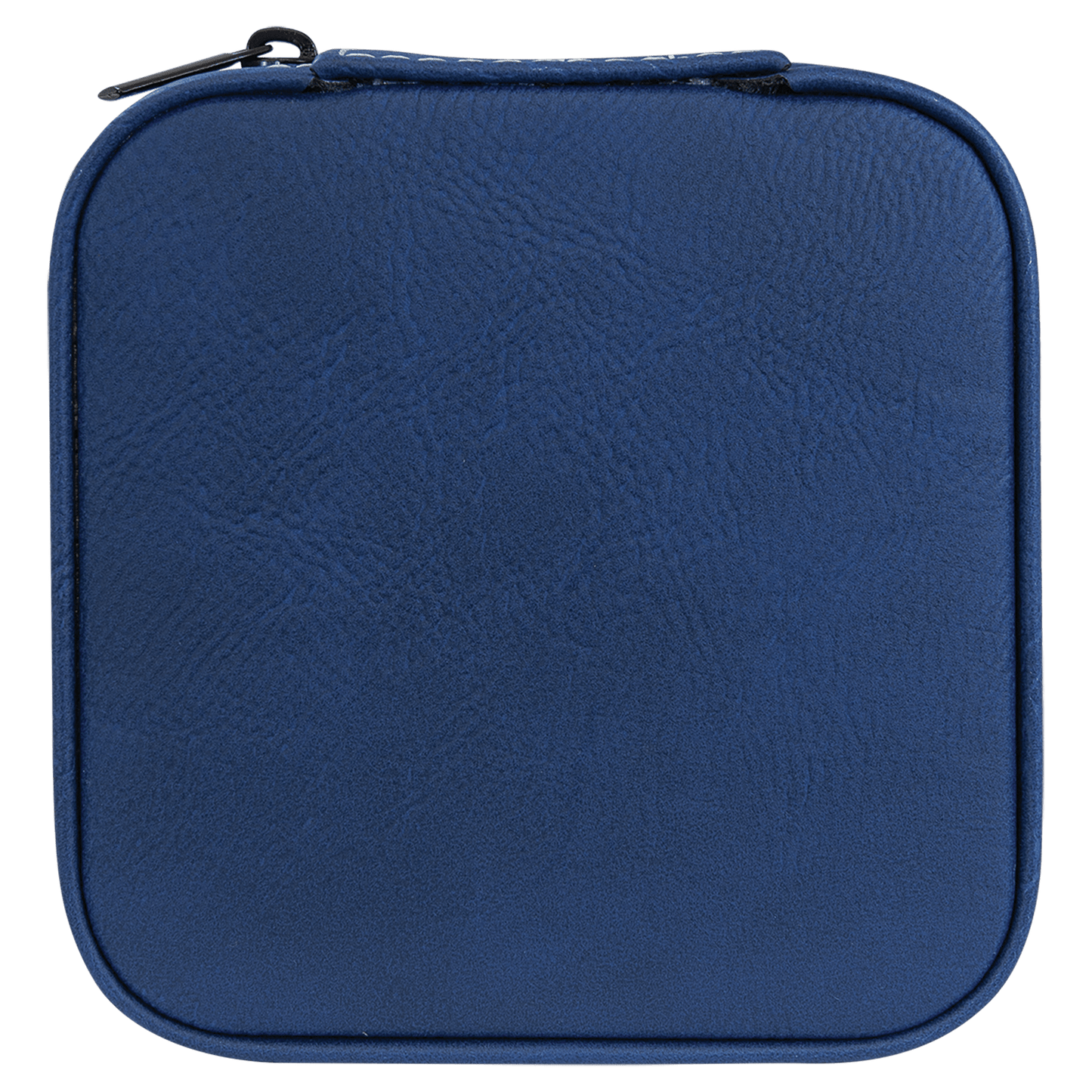 EngraveElite Vegan Leather Travel Jewelry Box - Black, Blue|Silver