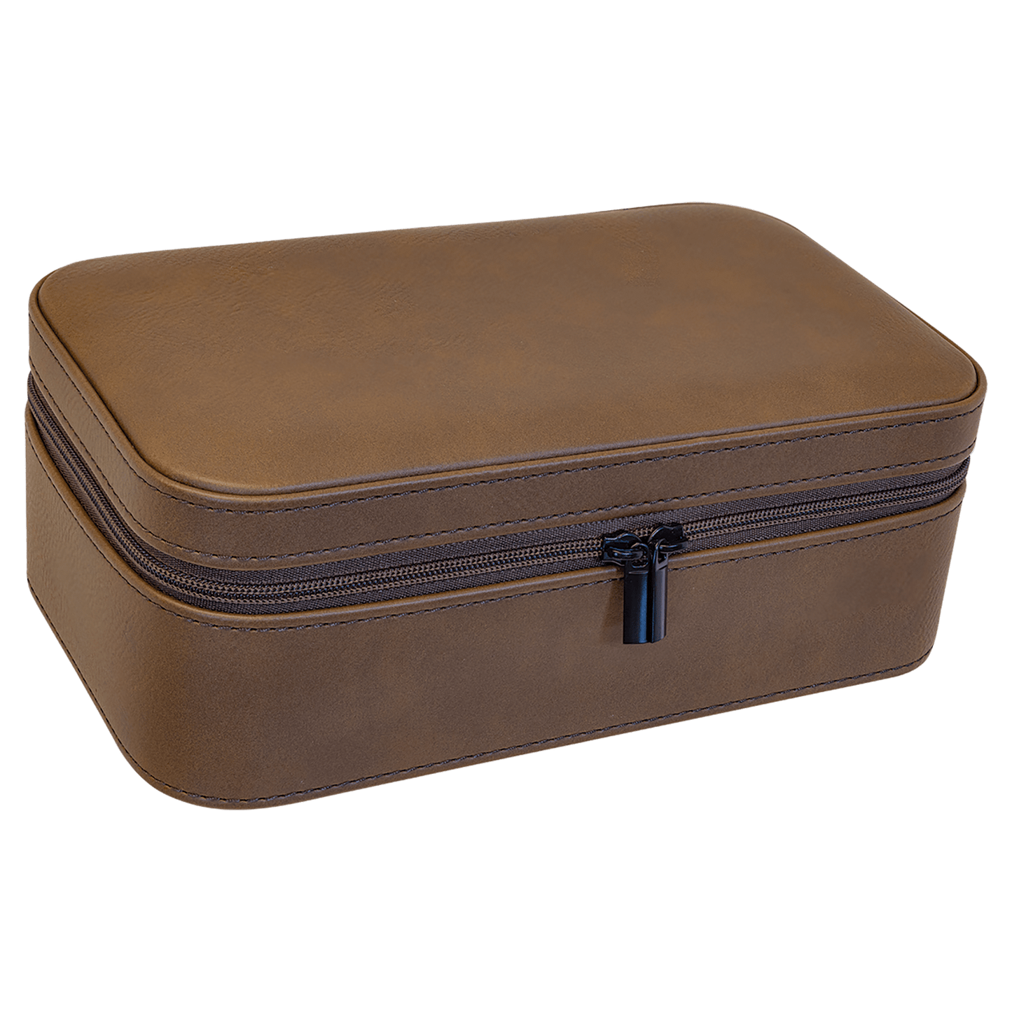 7 1/2" X 4 1/2" Dark Brown Laserable Leatherette Jewelry Box