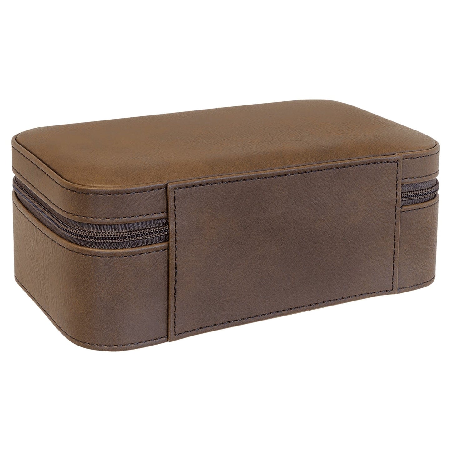 Dark Brown Large Leatherette Jewelry Box