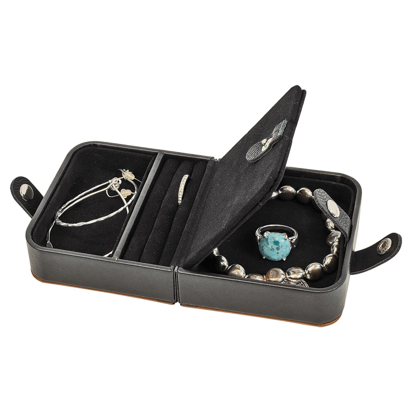 Dark Brown Large Leatherette Jewelry Box