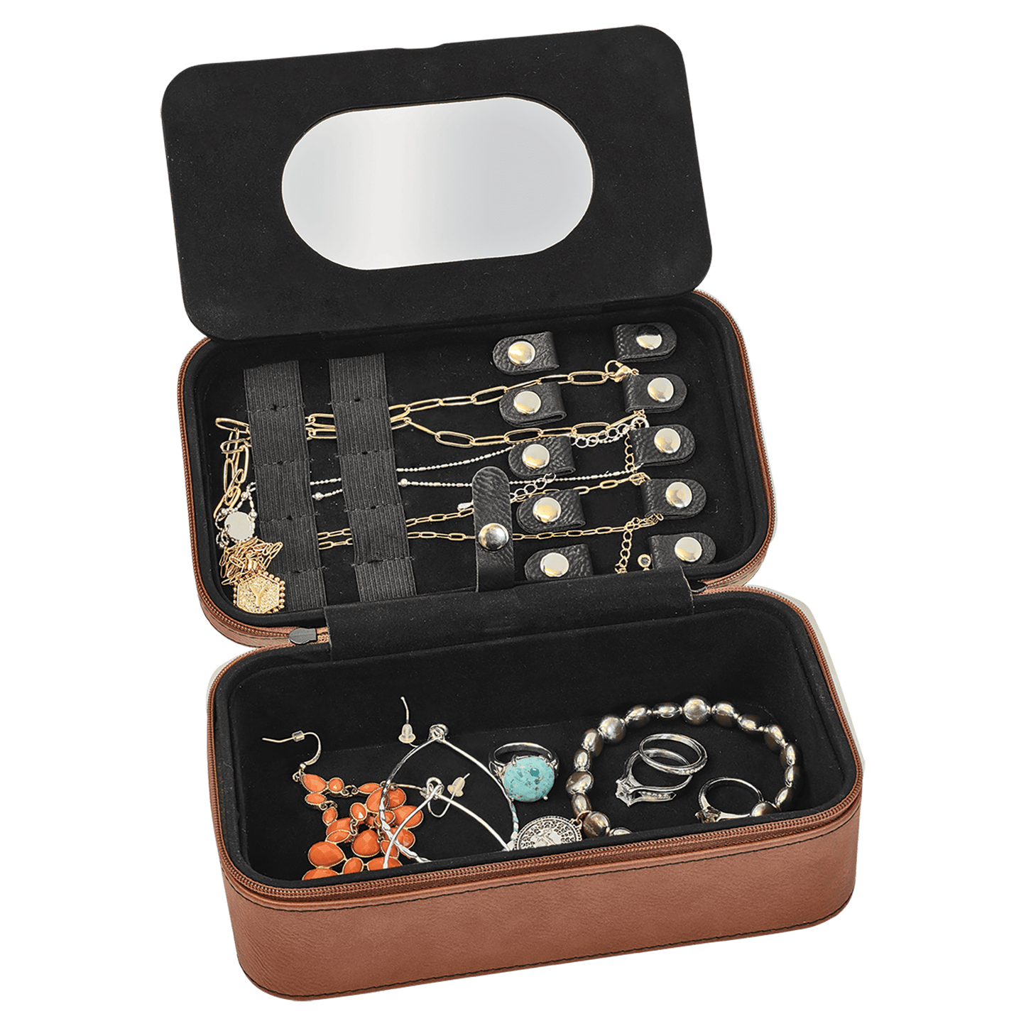 7 1/2" X 4 1/2" Rawhide Laserable Leatherette Jewelry Box