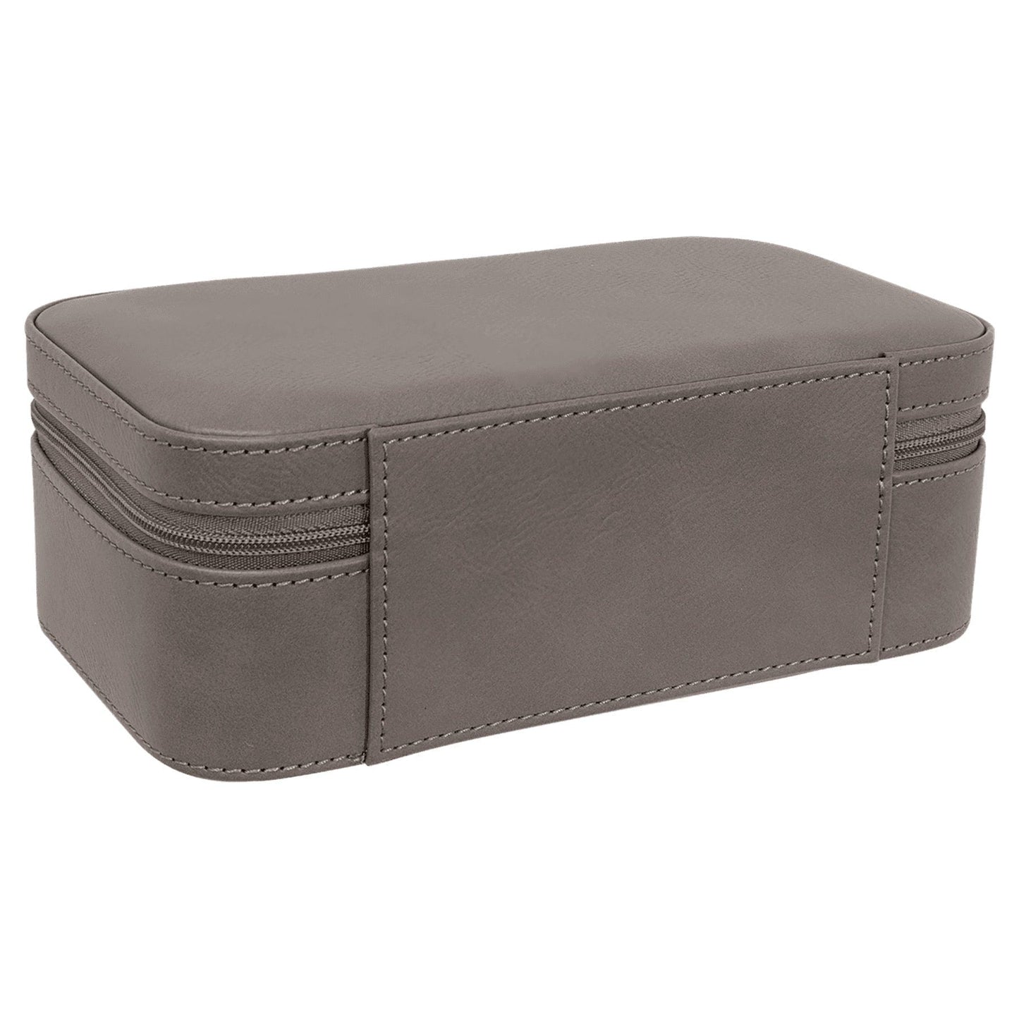 Gray Large Leatherette Jewelry Box