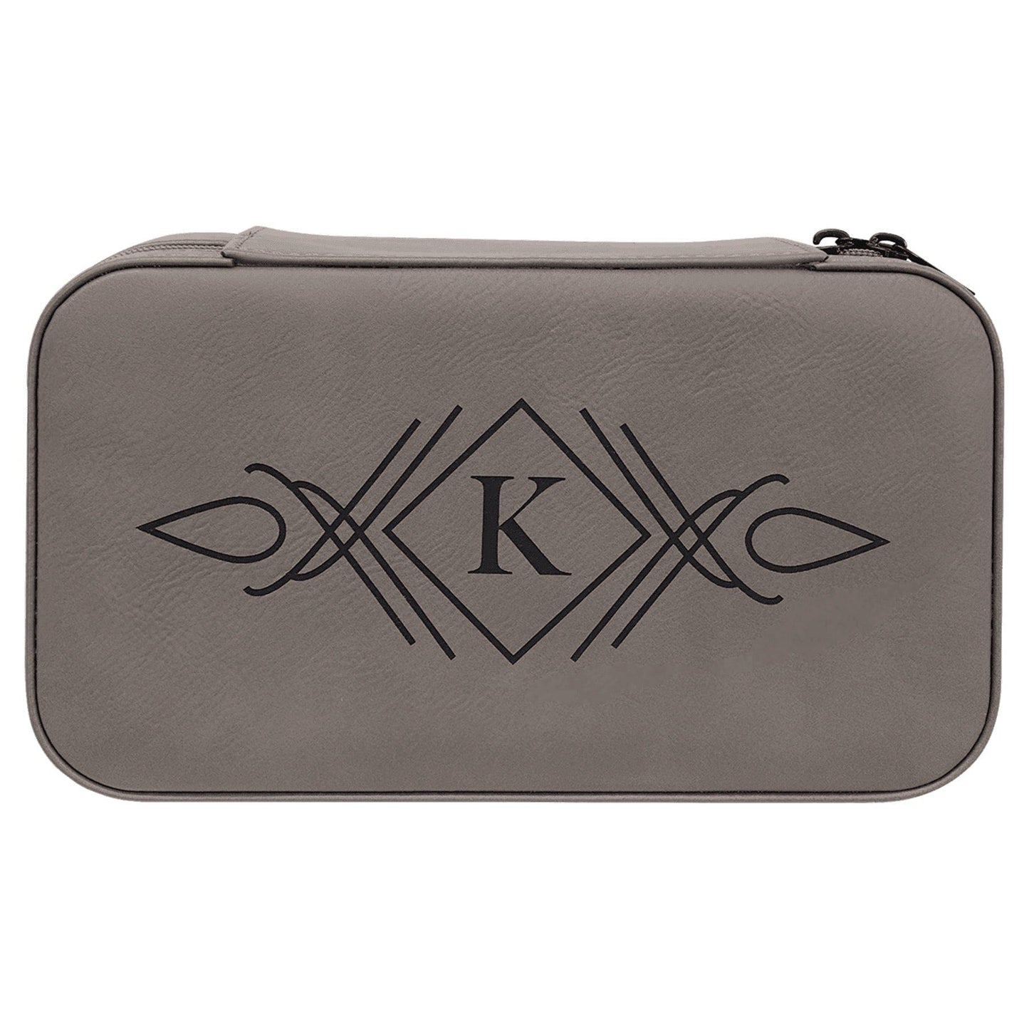 Gray Large Leatherette Jewelry Box