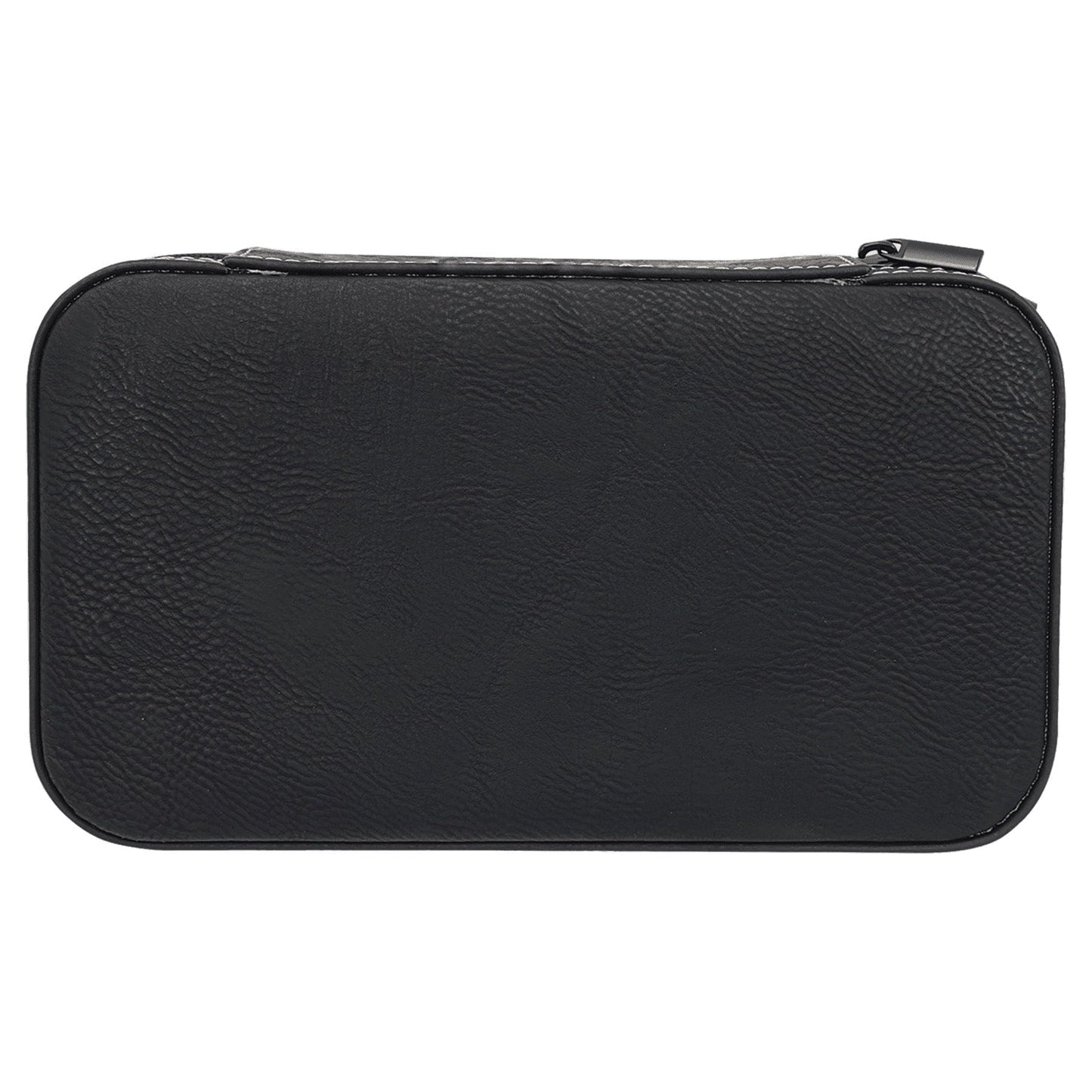 Black/Silver Large Leatherette Jewelry Box