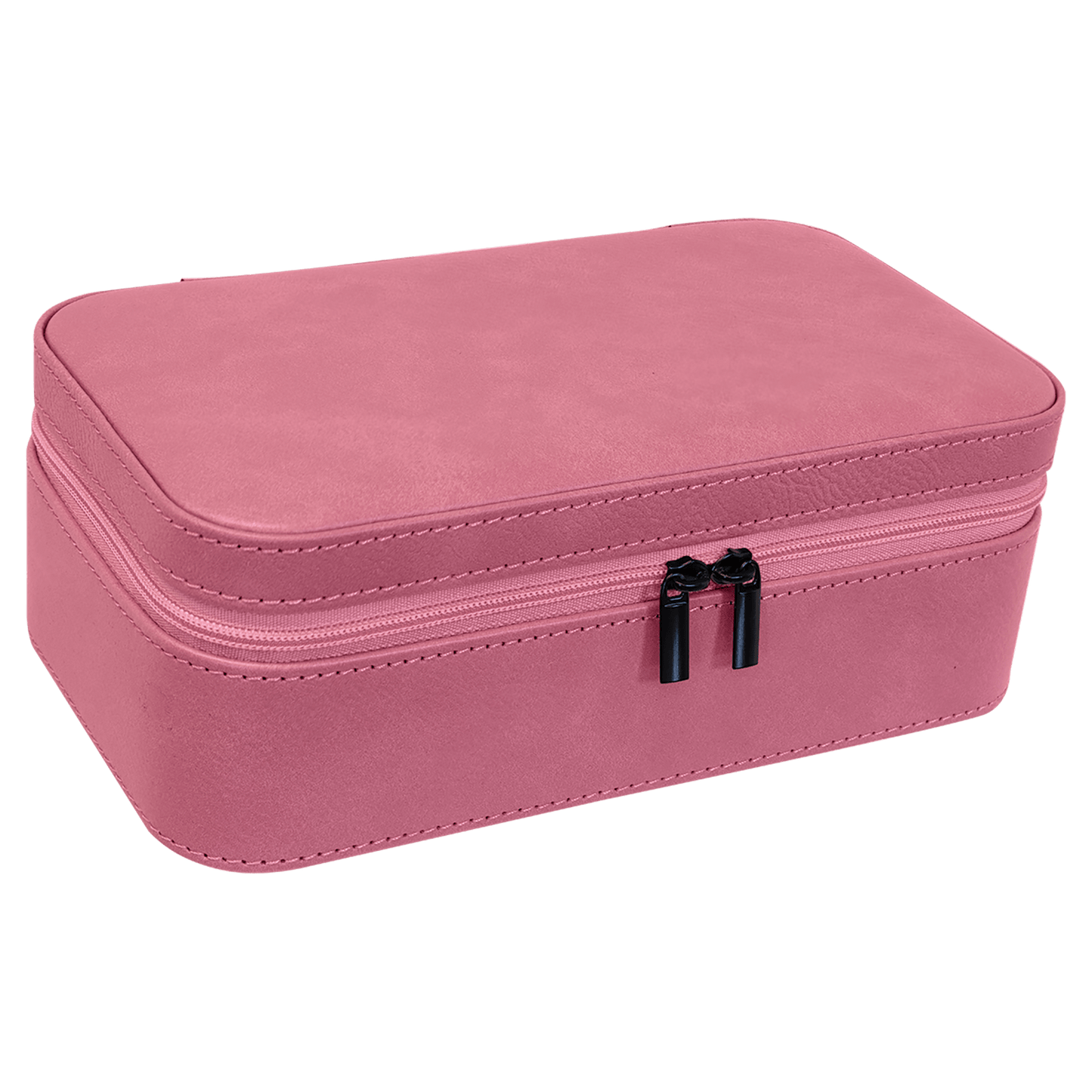 7 1/2" X 4 1/2" Pink Laserable Leatherette Jewelry Box