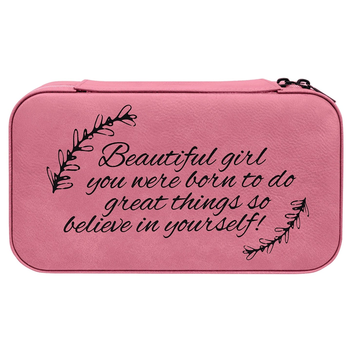 Pink Large Leatherette Jewelry Box