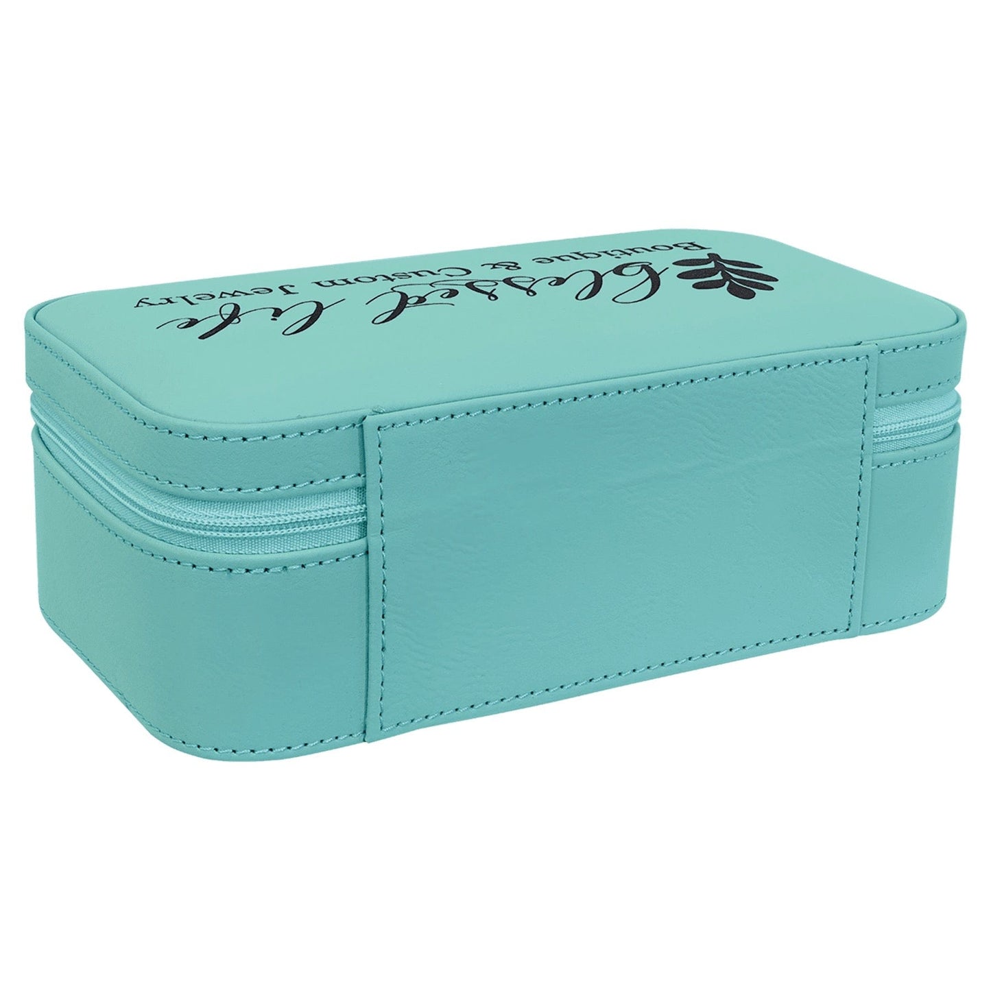 Teal Large Leatherette Jewelry Box