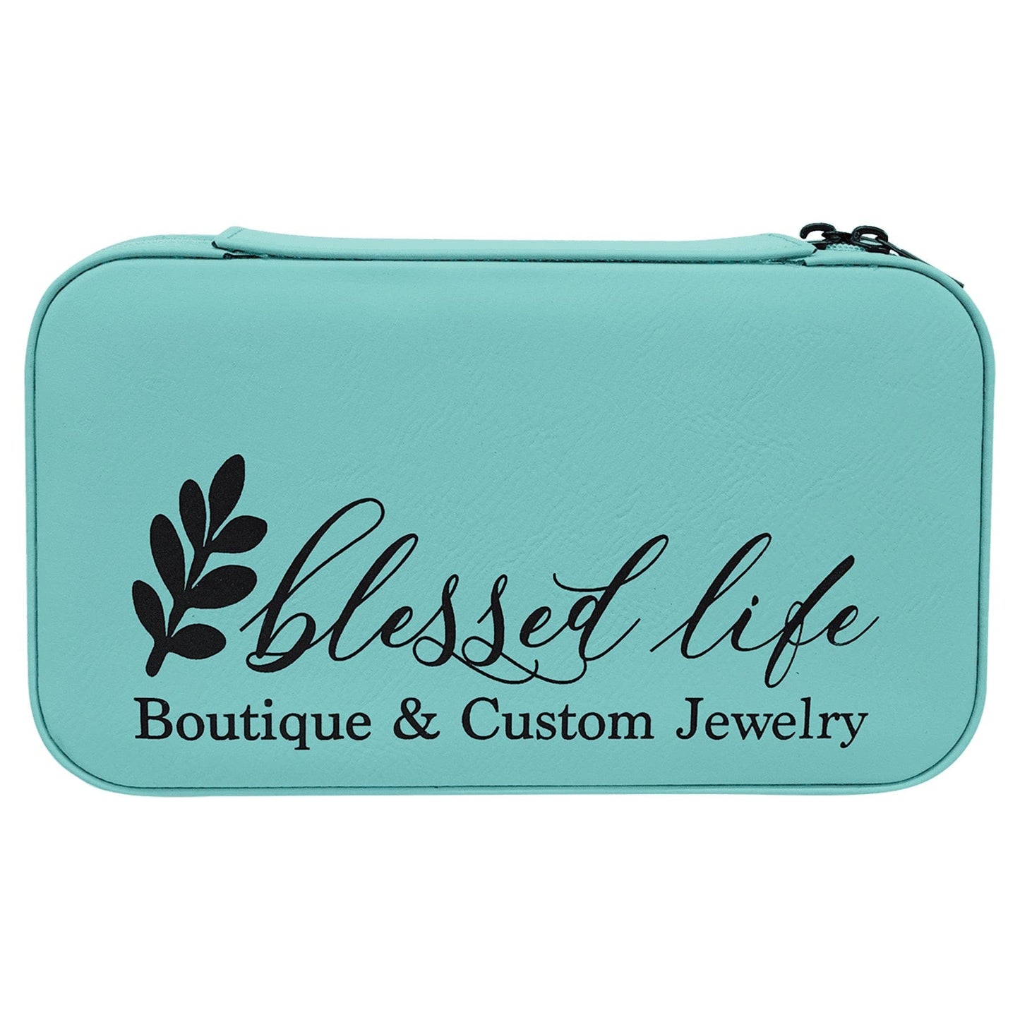Teal Large Leatherette Jewelry Box
