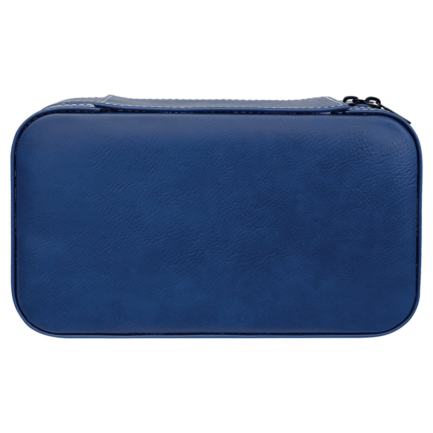 Blue/Silver Large Leatherette Jewelry Box