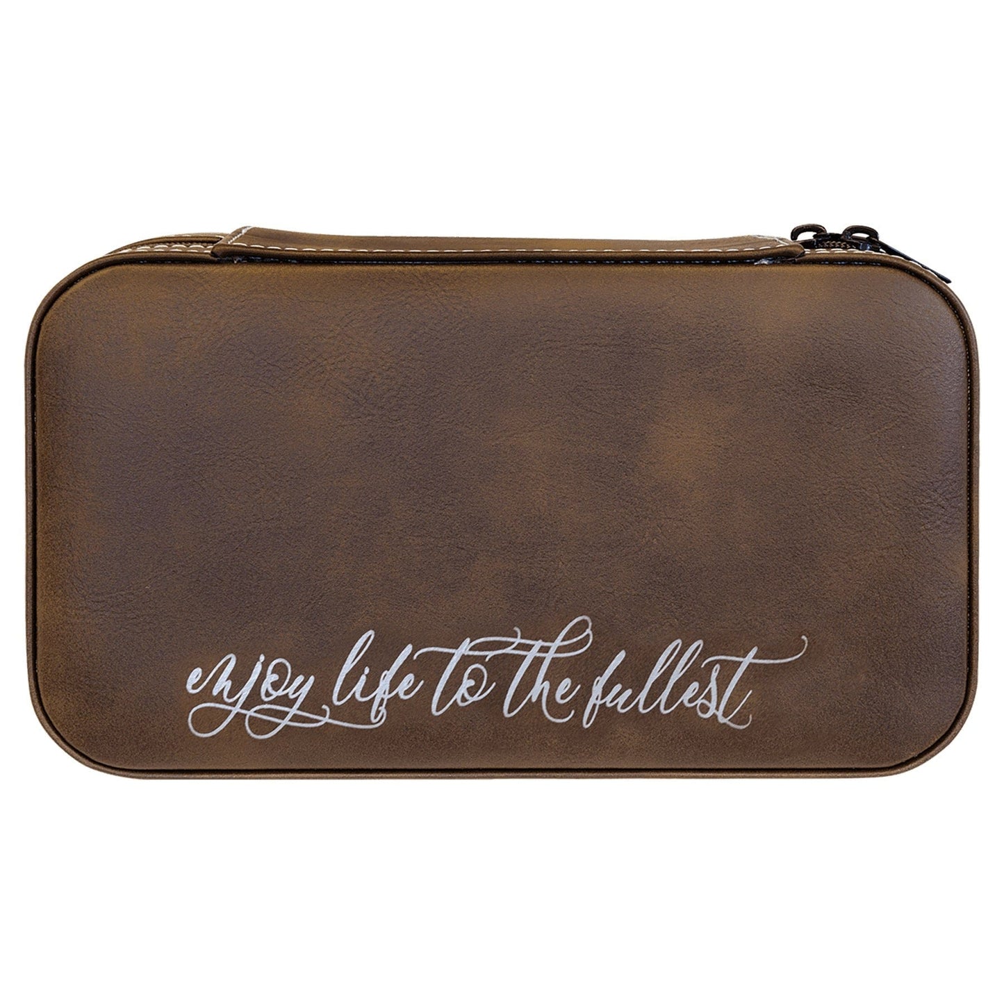 Rustic/Silver Large Leatherette Jewelry Box