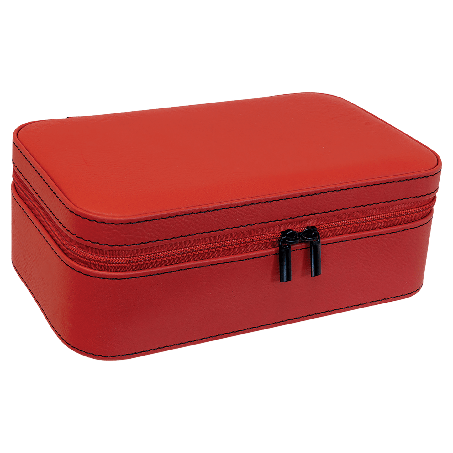 7 1/2" X 4 1/2" Red Laserable Leatherette Jewelry Box