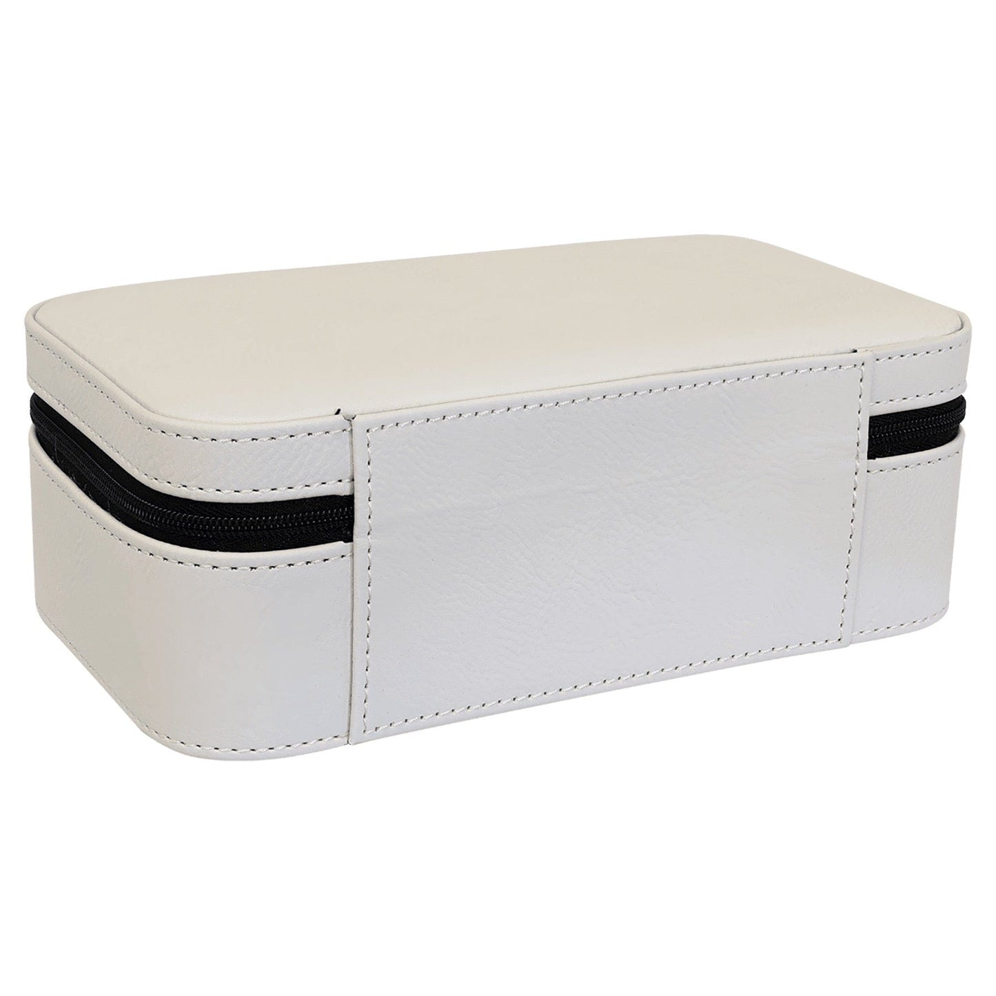White Large Leatherette Jewelry Box