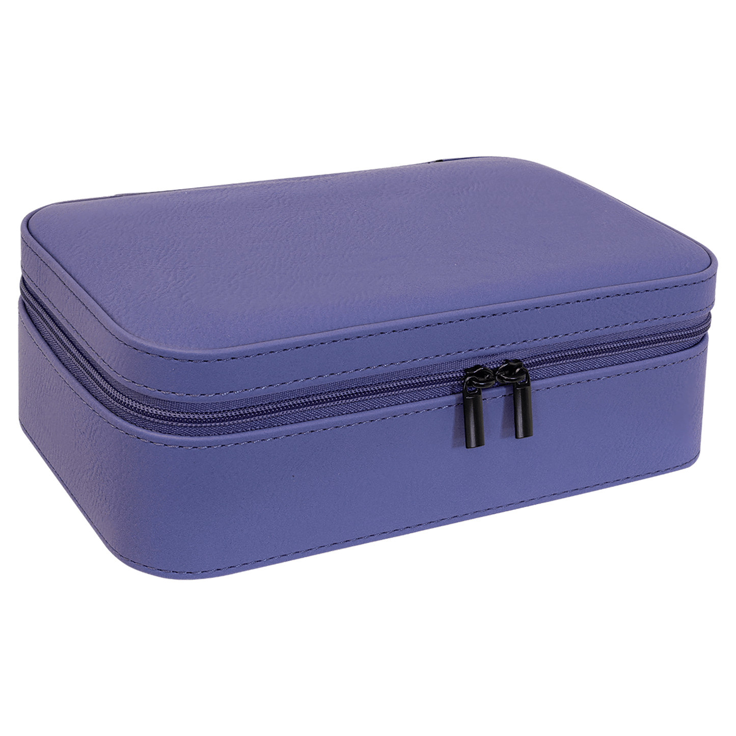 7 1/2" X 4 1/2" Purple Laserable Leatherette Jewelry Box