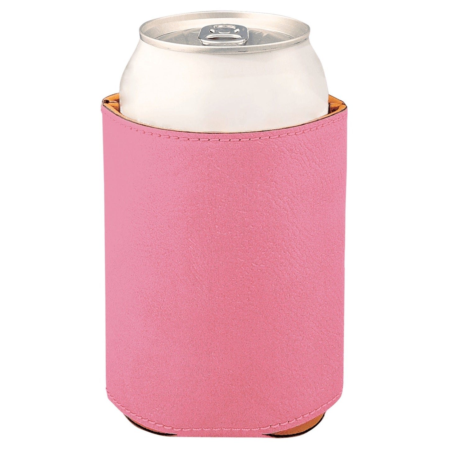 3 3/4" Pink Laserable Leatherette Beverage Holder