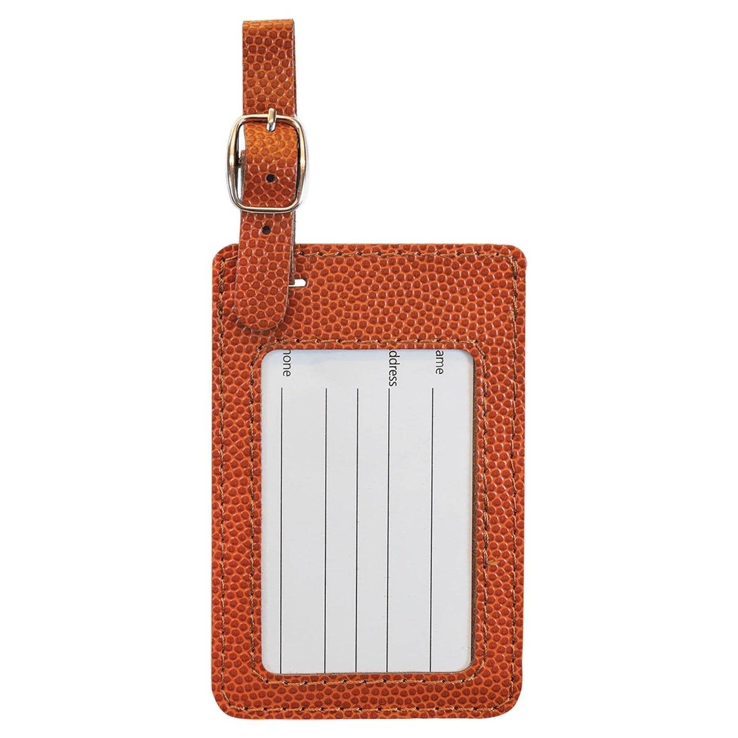 Basketball Leatherette Luggage Tag