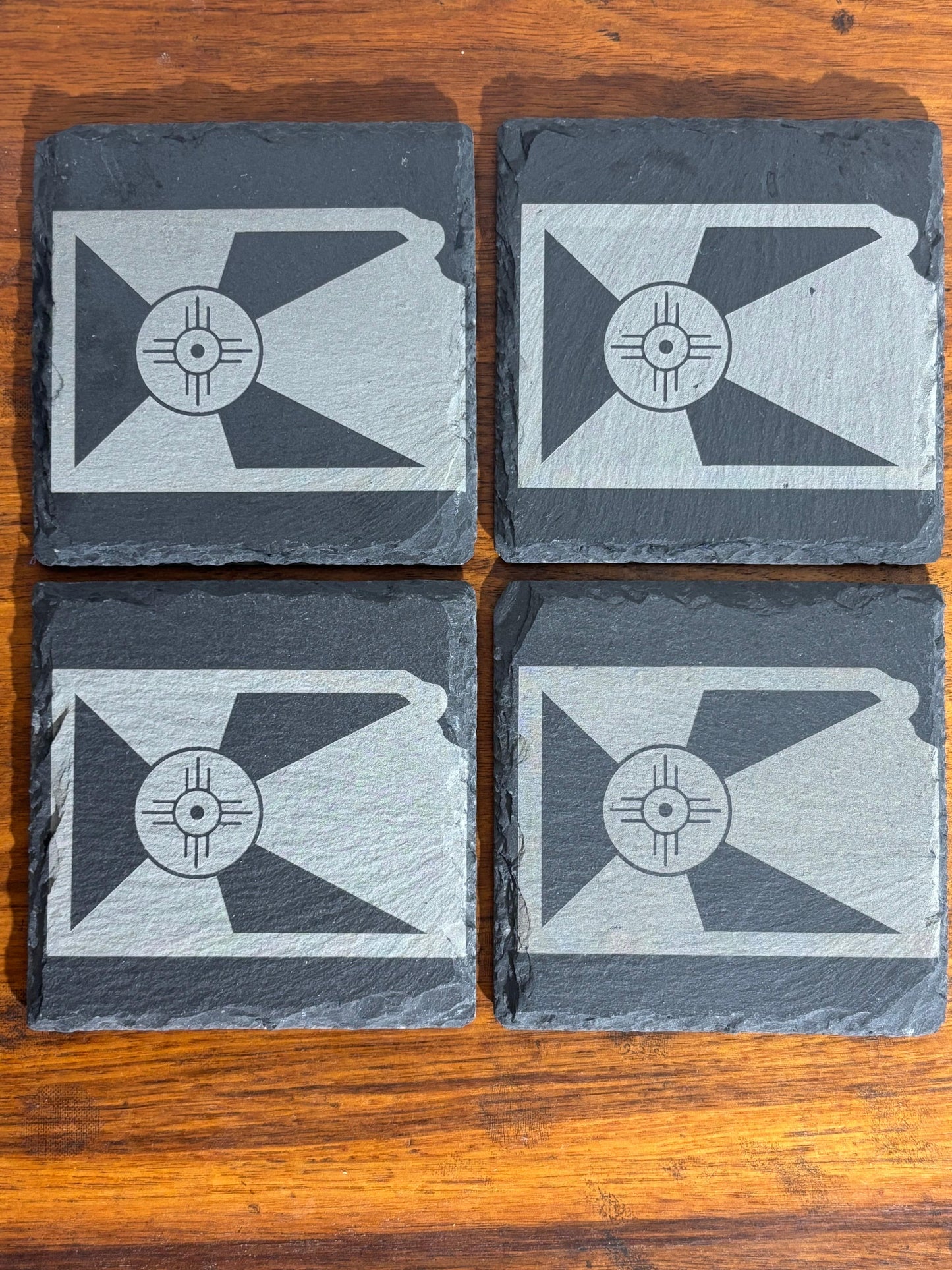 Monogrammed Slate Coaster Set – Personalized 4-Pack