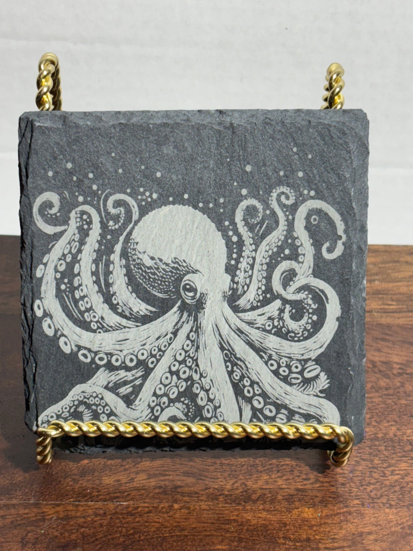 Slate Coaster Set – Laser Engraved 4-Pack