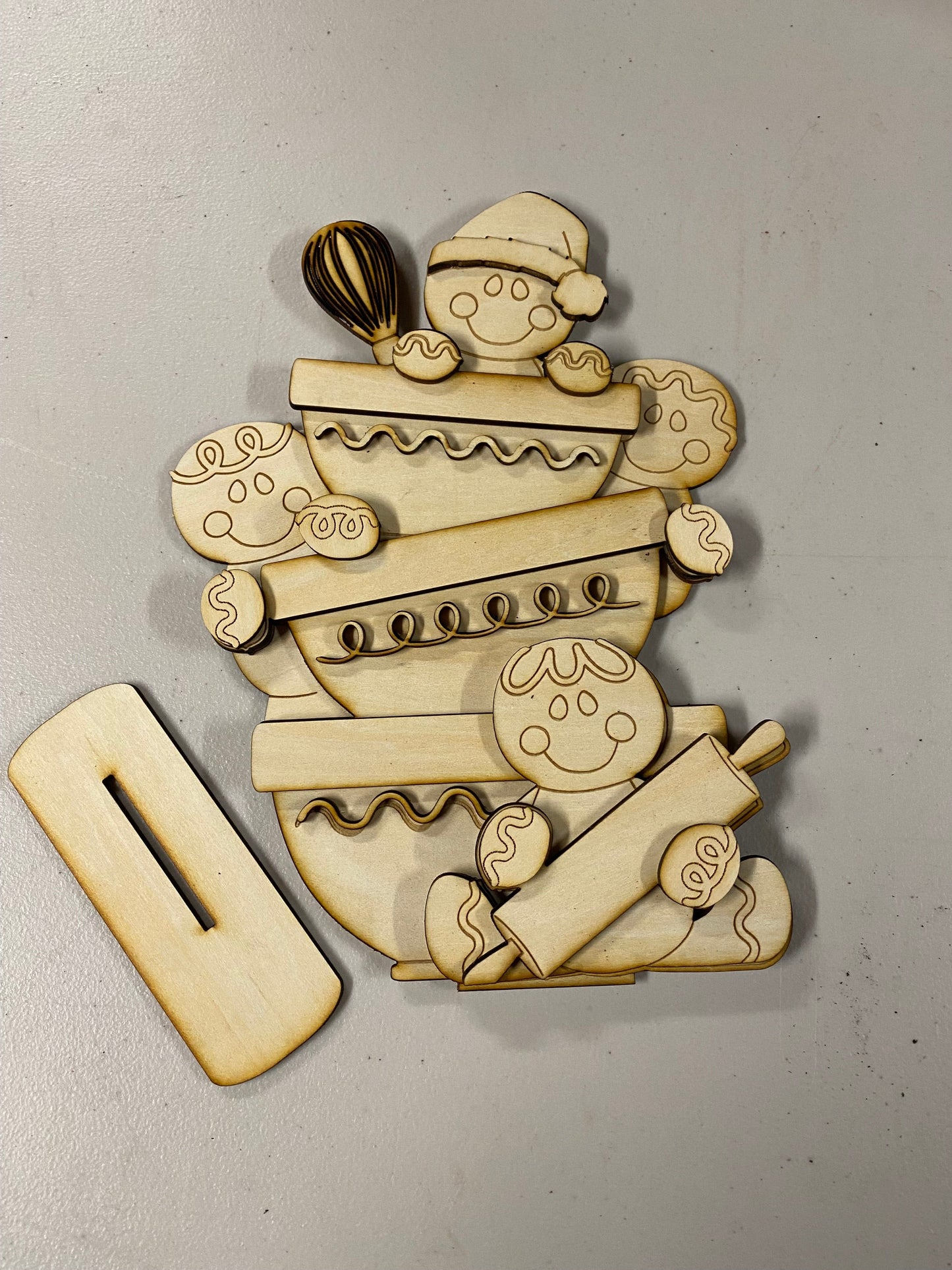 Gingerbread Stacking Bowls Shelf Sitter β Holiday Tiered Decor