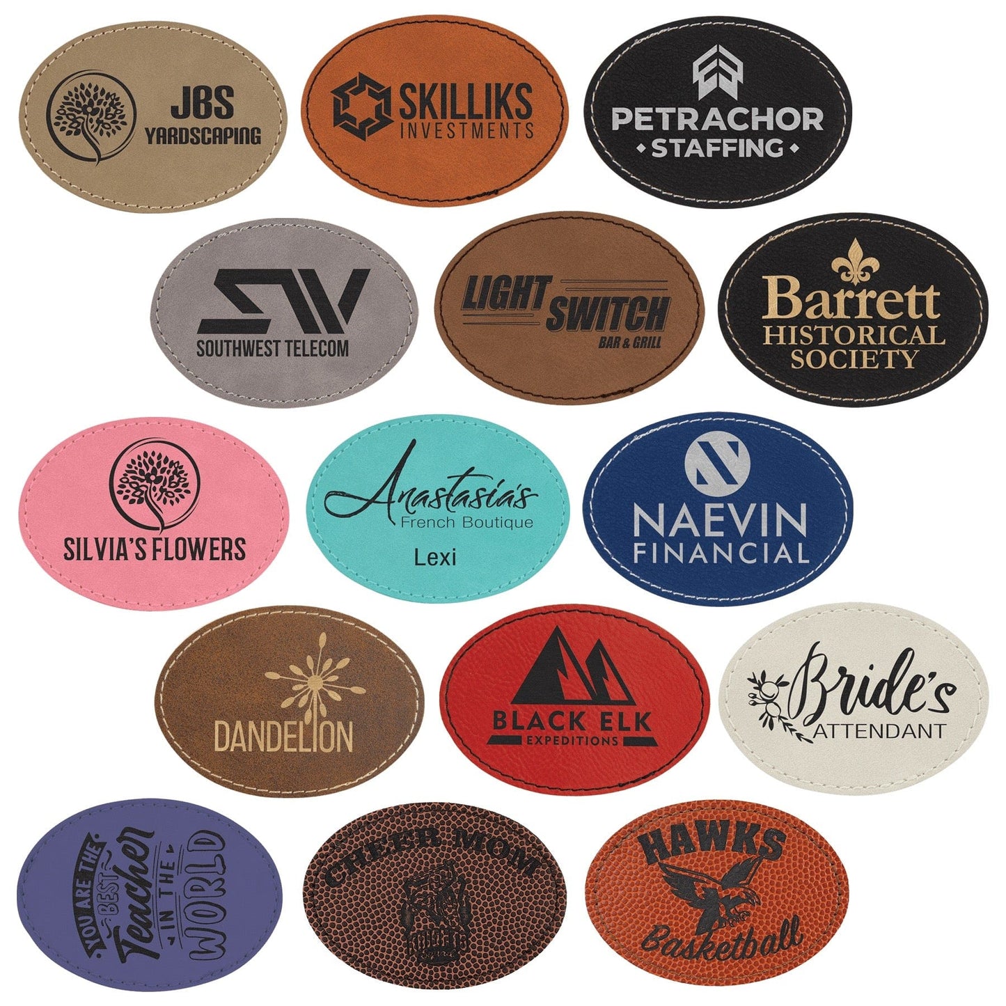 Premium Heat-Press Vegan Leather Patches – Personalized