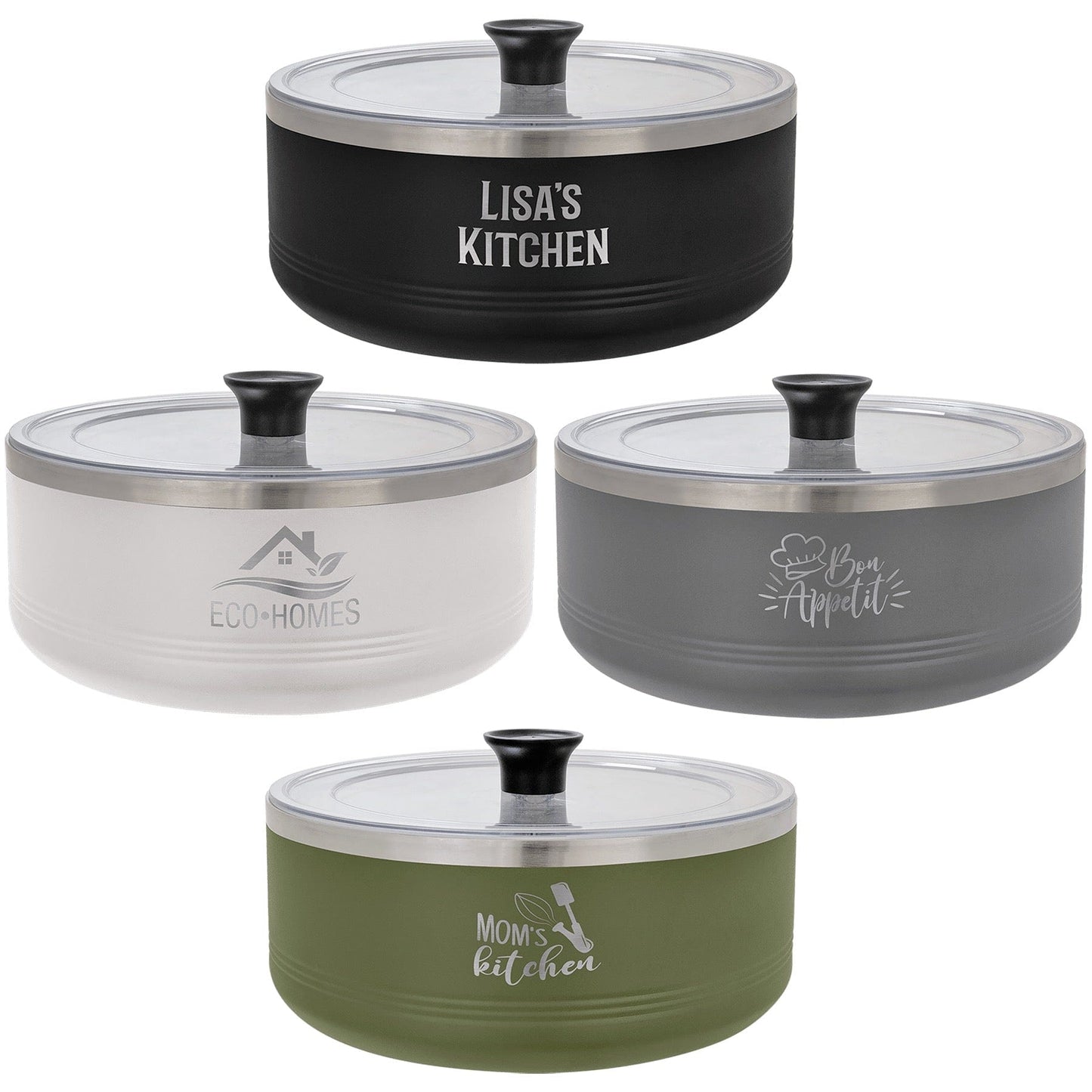 LSB200SET - Polar Camel 1 1/4 Quart Serving Bowl with Lid Sample Set