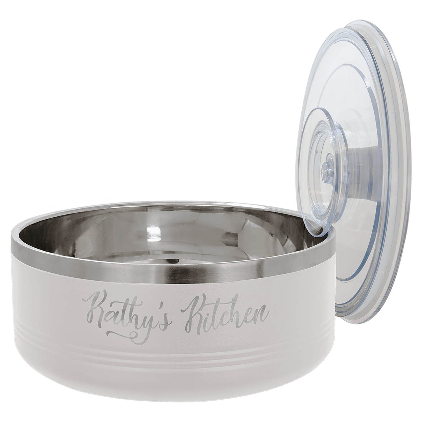 Polar Camel White 1 1/4 Quart Serving Bowl with Lid