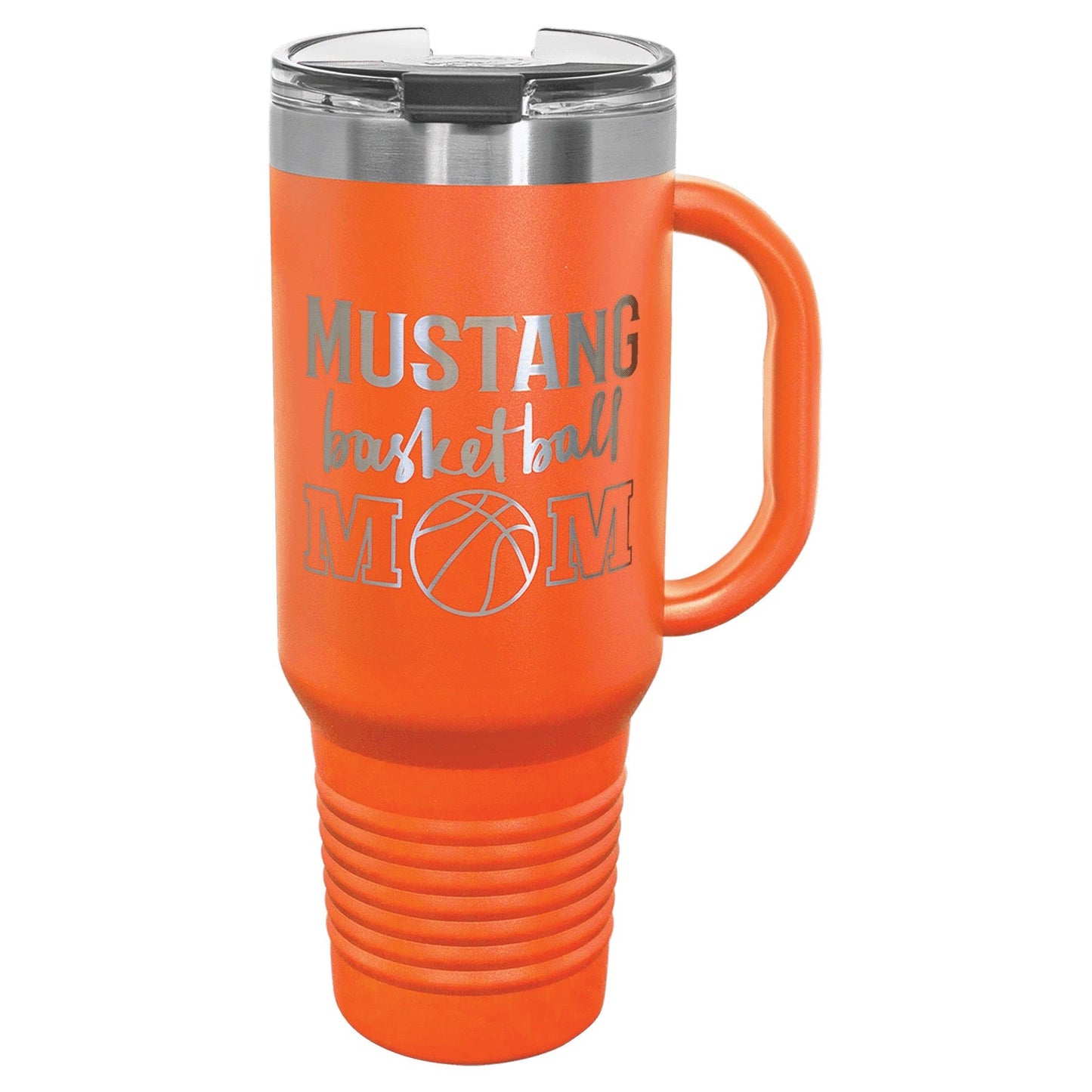 Polar Camel 40 oz. Orange Travel Mug with Handle, Straw Included