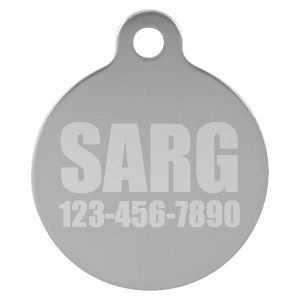 Custom Engraved 1" Round Pet ID Tag – Aluminum Dog & Cat Tag