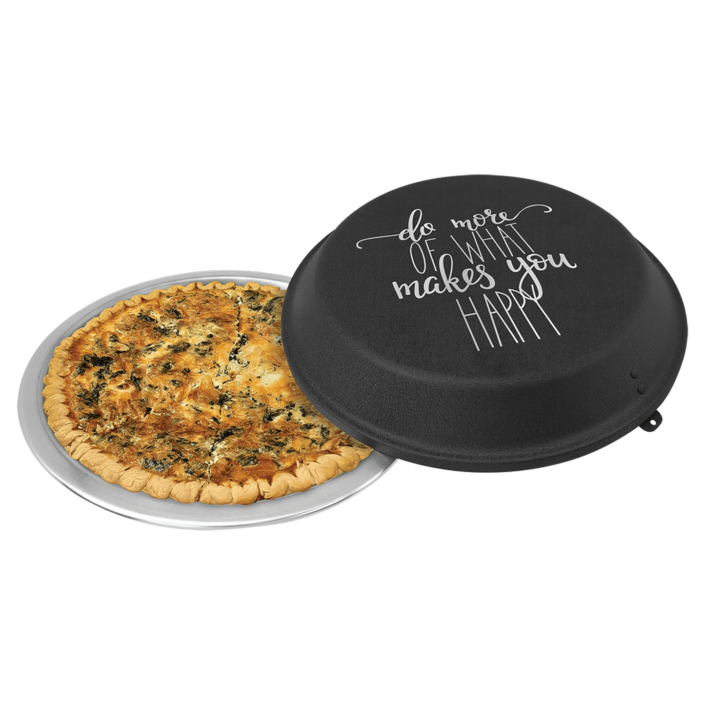 9" Aluminum Pie Pan with Black Lid