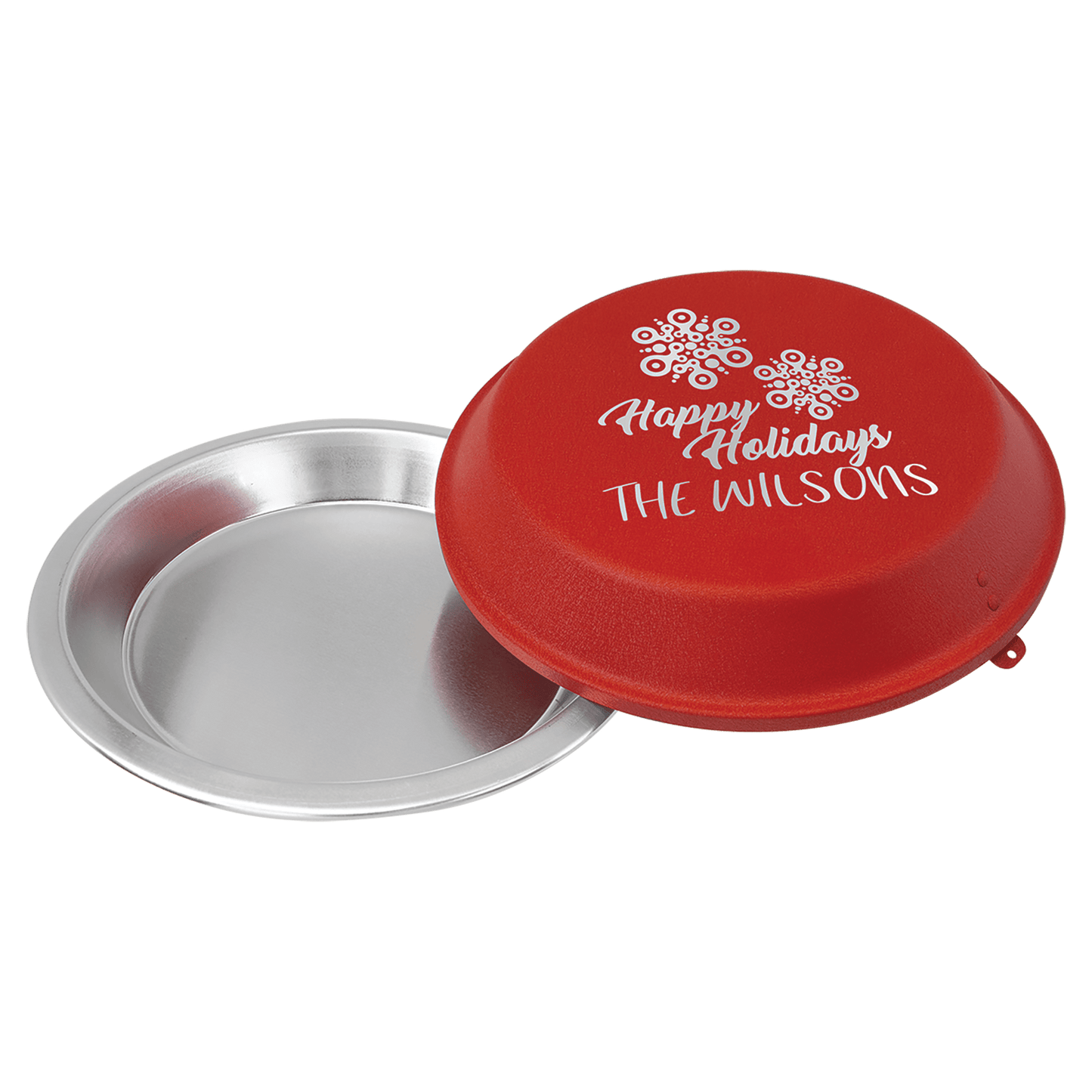 9" Aluminum Pie Pan with Red Lid