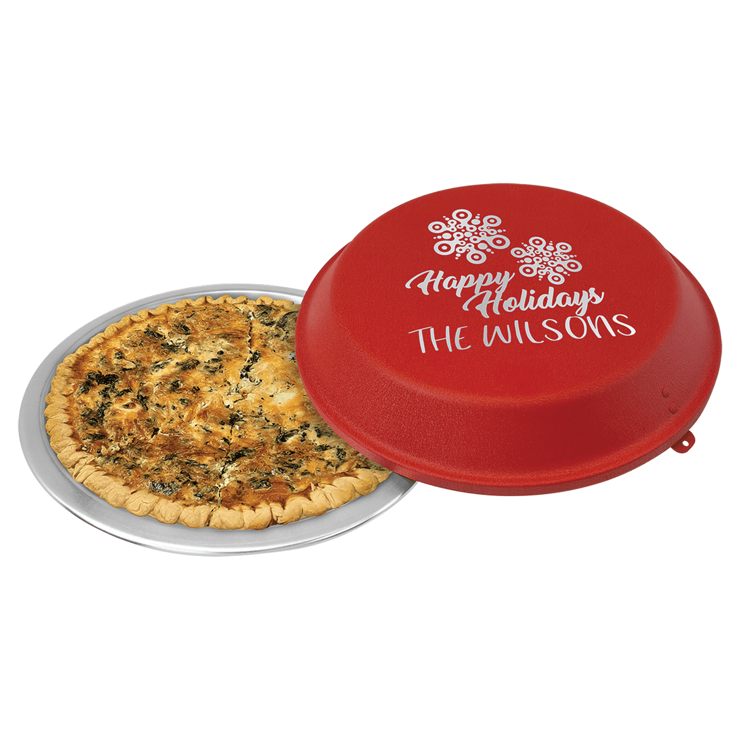 9" Aluminum Pie Pan with Red Lid