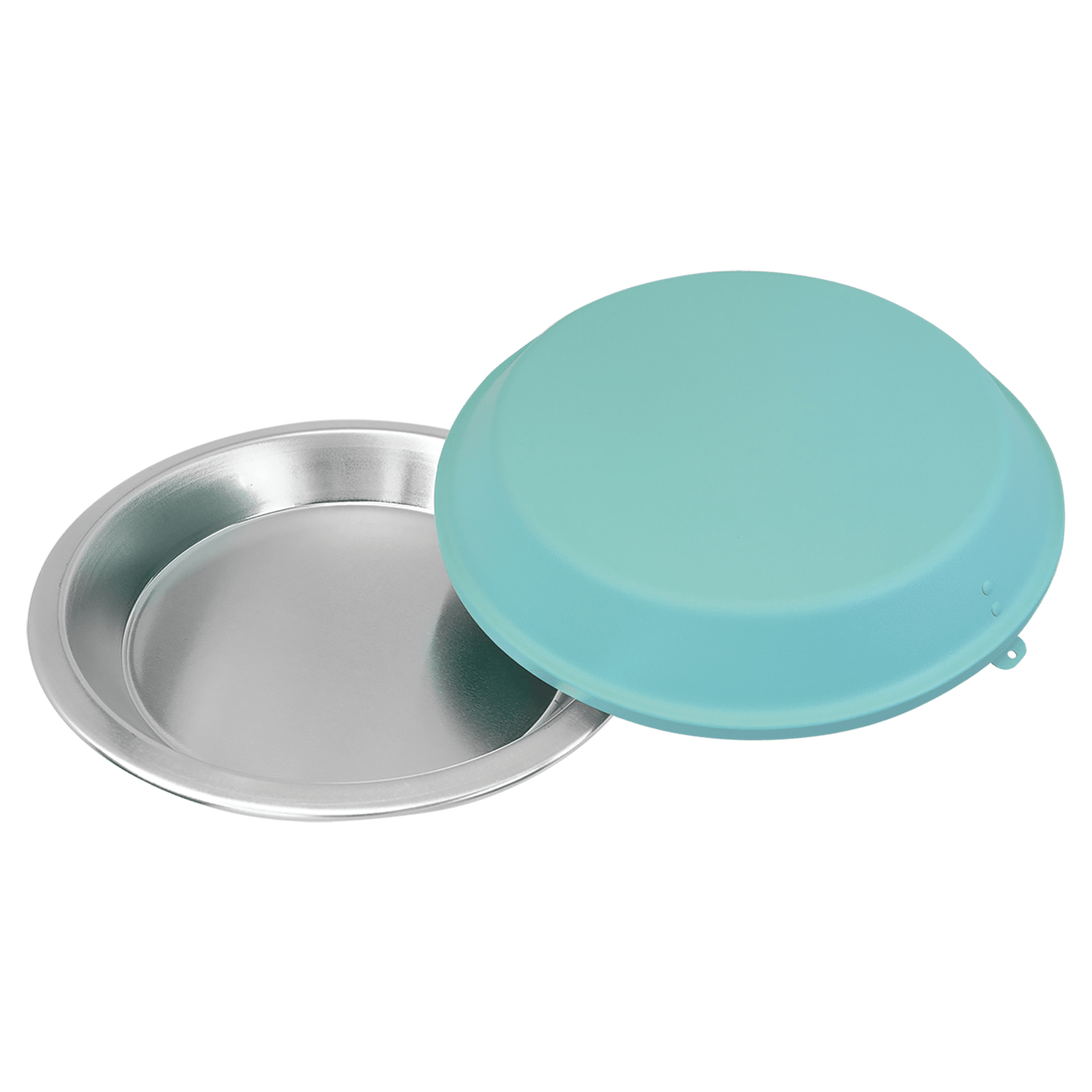 9" Aluminum Pie Pan with Teal Lid