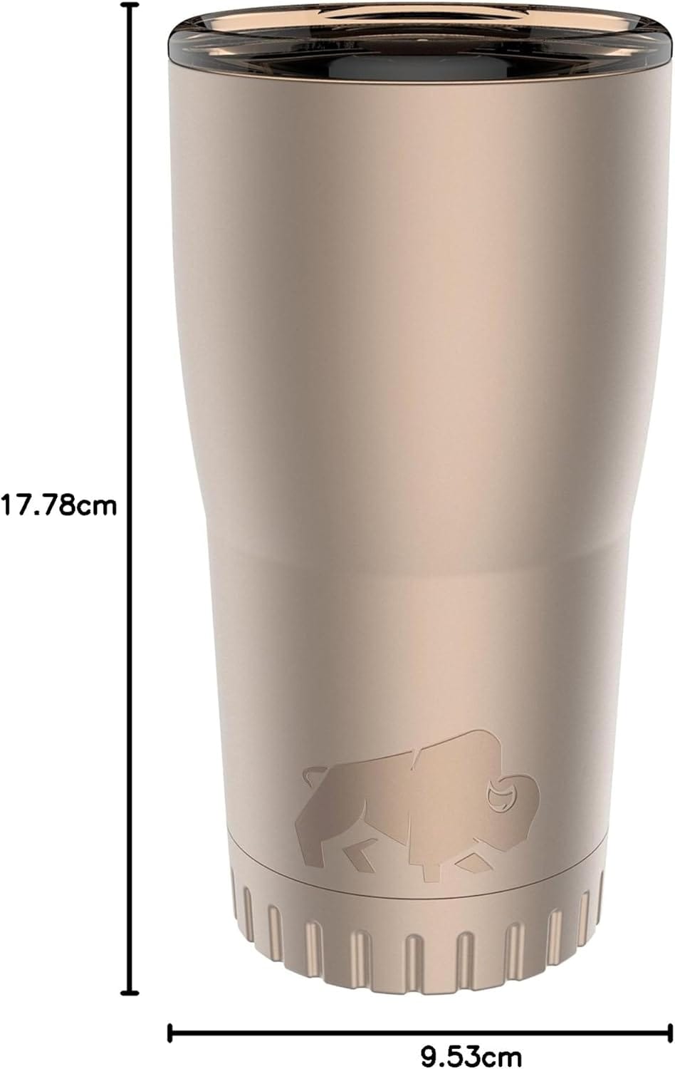 Silver Buffalo Stainless Steel Insulated Tumbler, 20 oz., Matte Gold