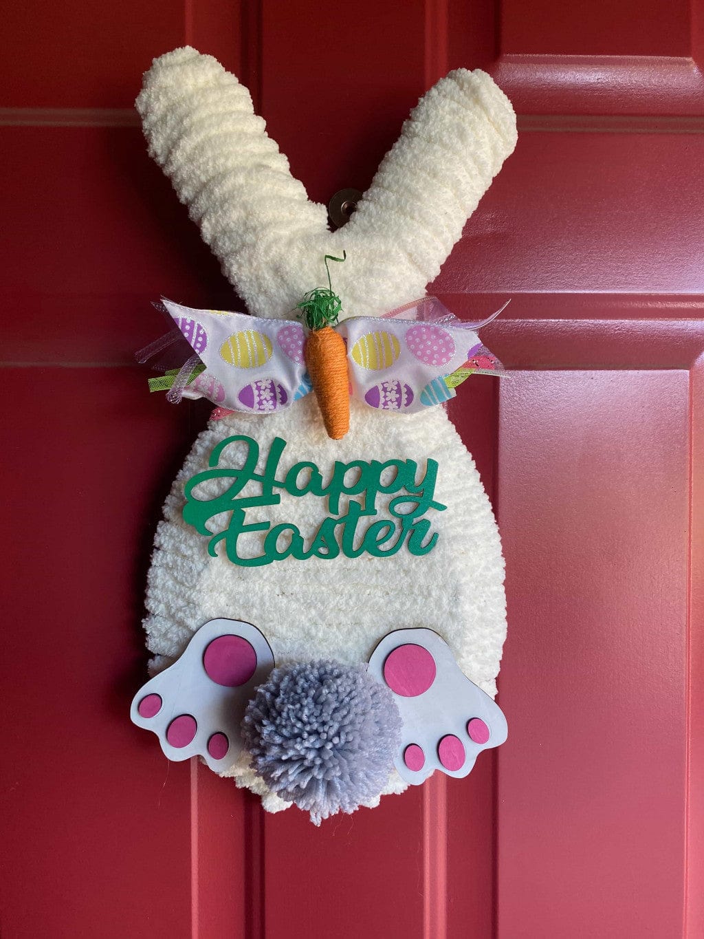 Fluffy Bunny Door Charm – Spring Blossom