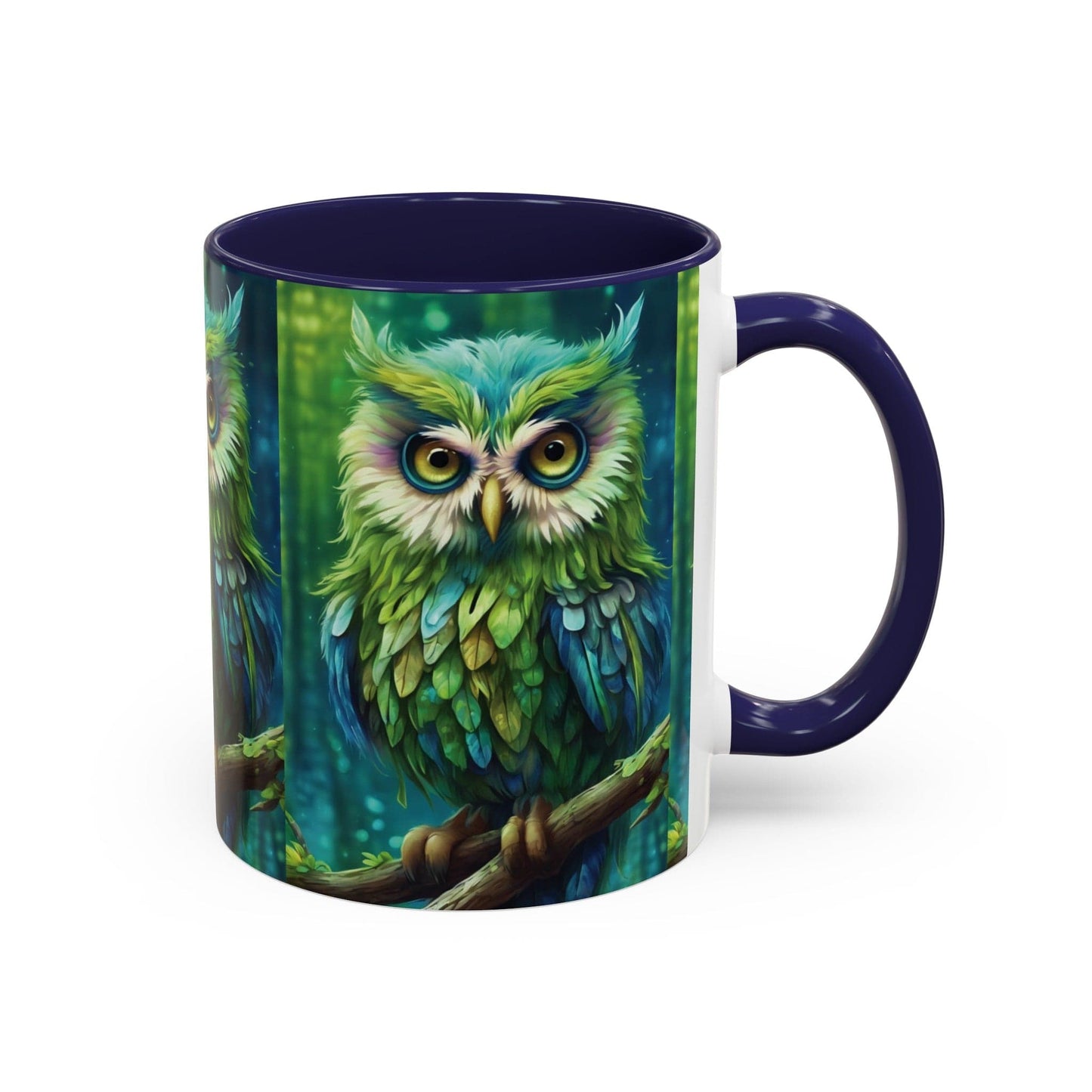 Owl (blue & green) Coffee Mug (11, 15oz)