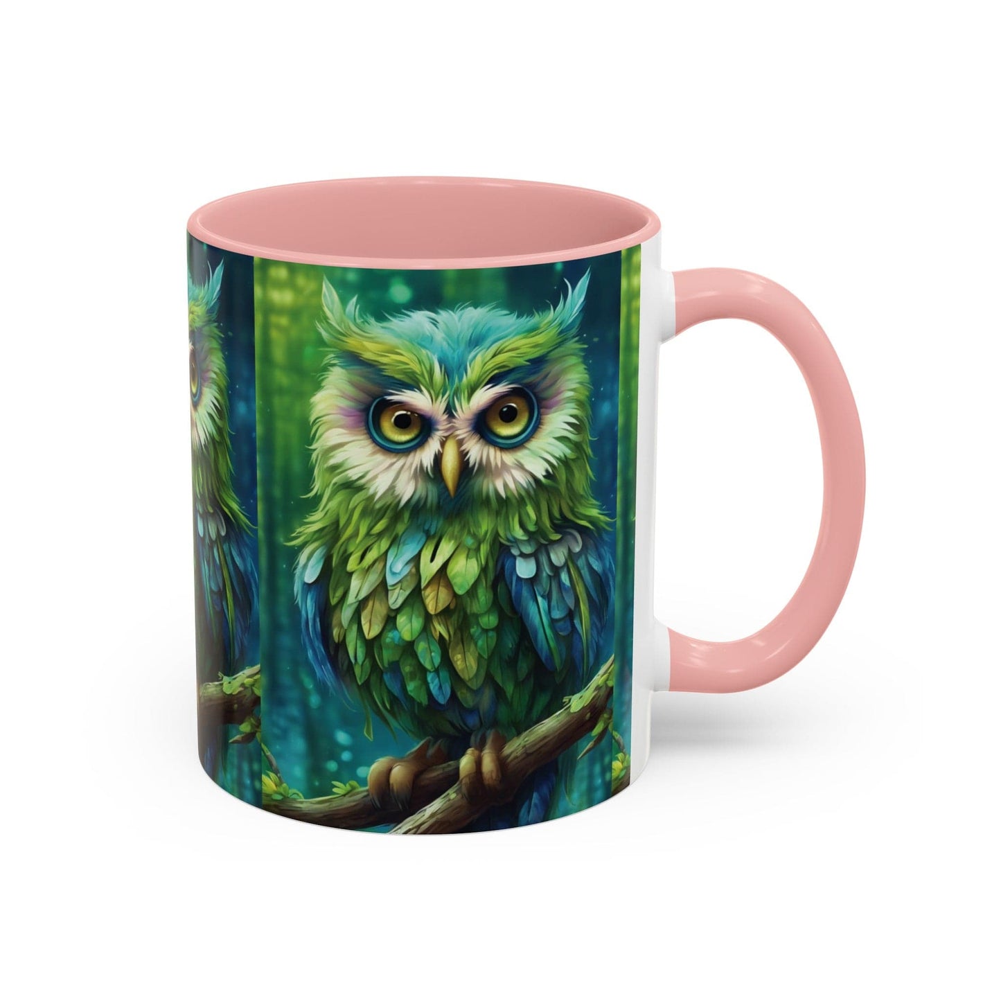 Owl (blue & green) Coffee Mug (11, 15oz)