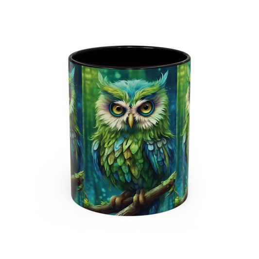 Owl (blue & green) Coffee Mug (11, 15oz)