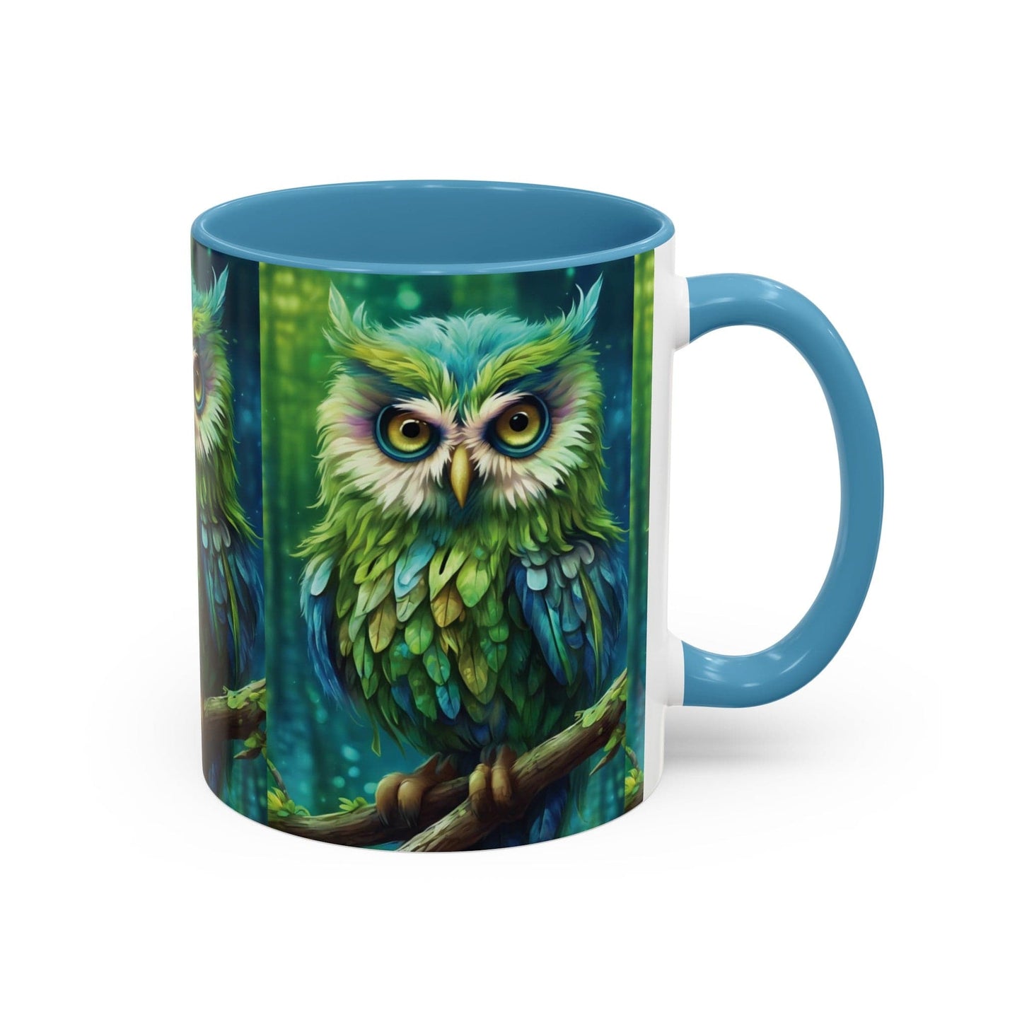 Owl (blue & green) Coffee Mug (11, 15oz)