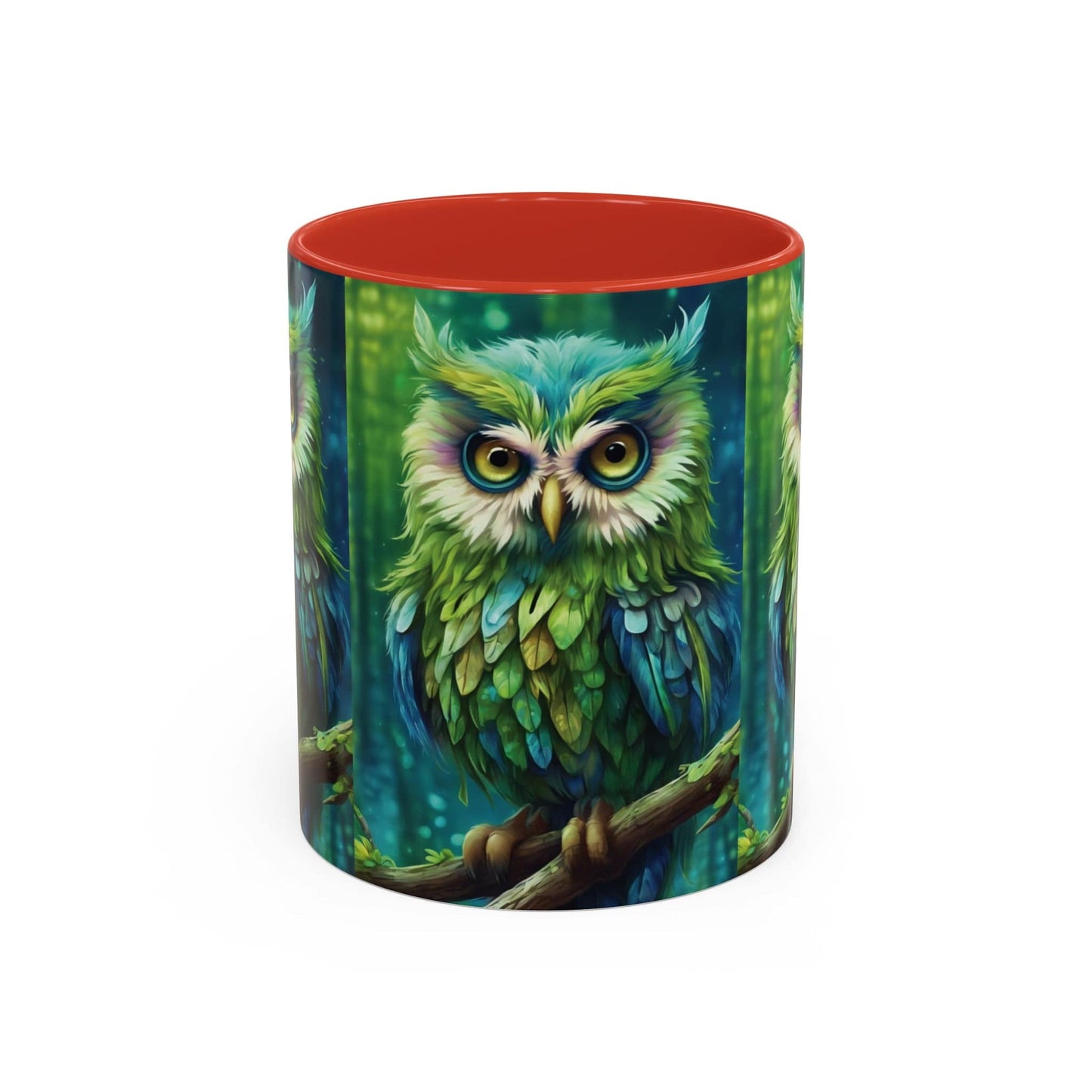 Owl (blue & green) Coffee Mug (11, 15oz)