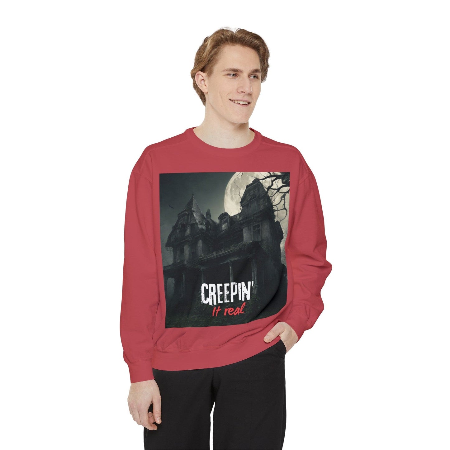 Creepin’ it real Unisex Garment-Dyed Sweatshirt