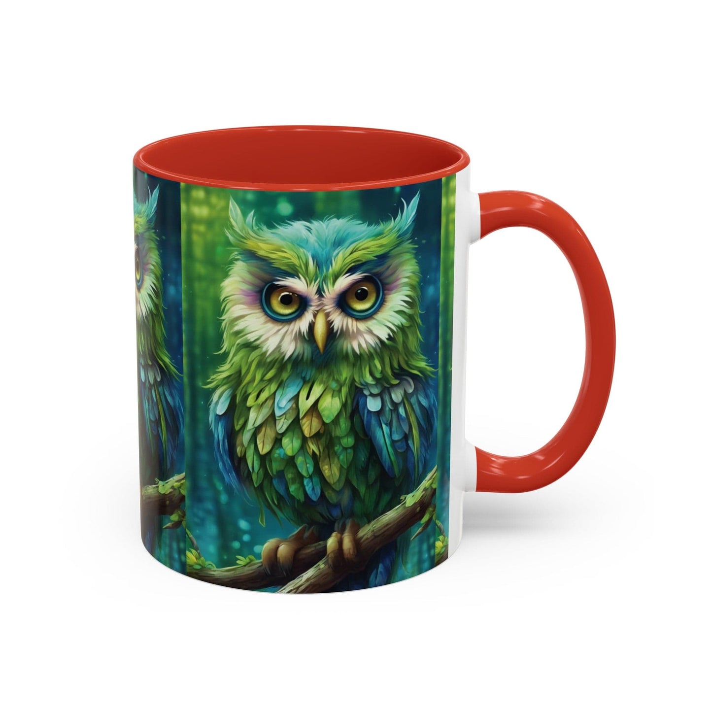 Owl (blue & green) Coffee Mug (11, 15oz)