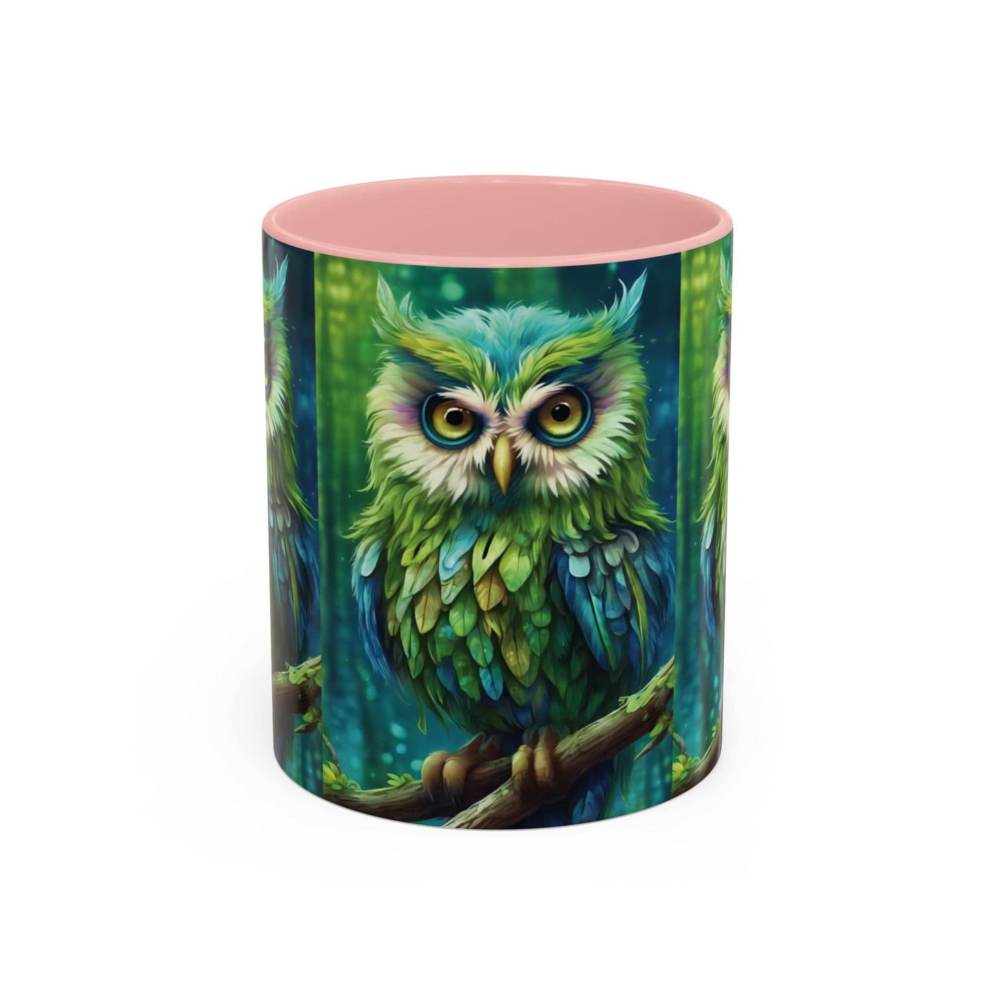 Owl (blue & green) Coffee Mug (11, 15oz)