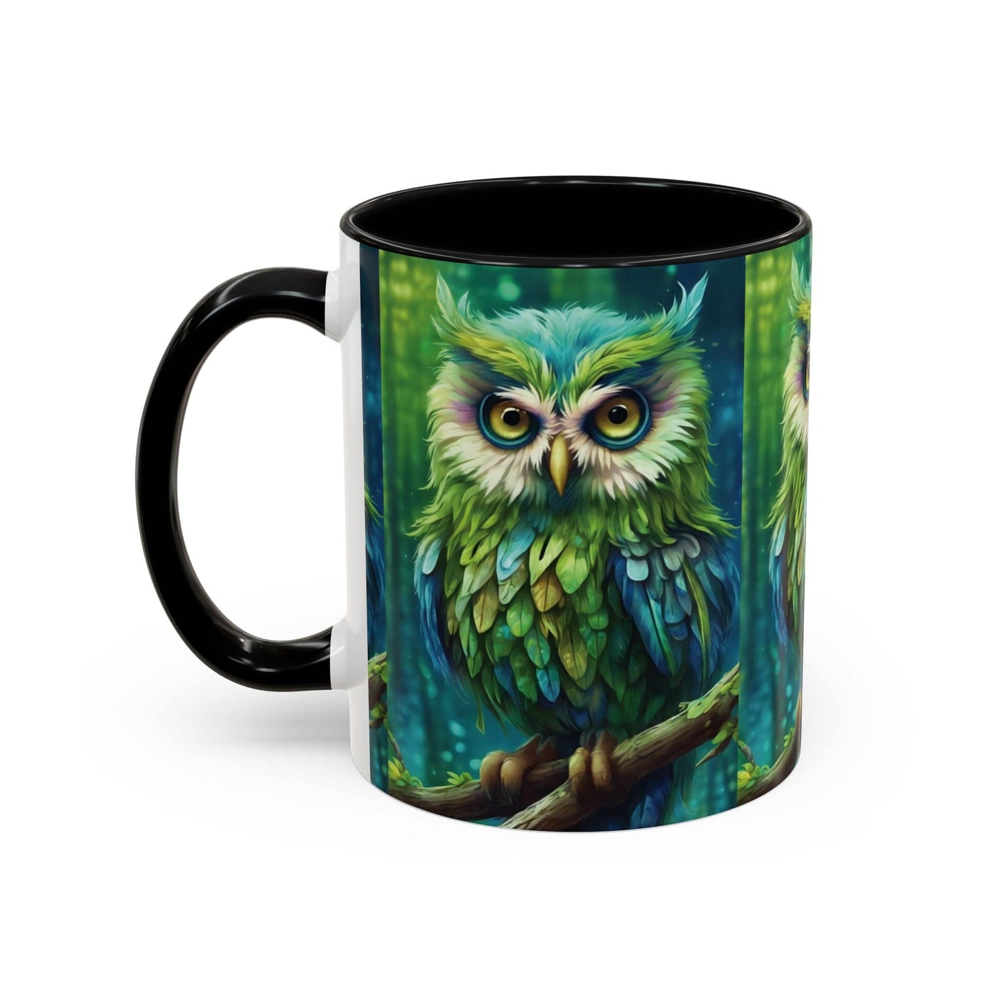 Owl (blue & green) Coffee Mug (11, 15oz)